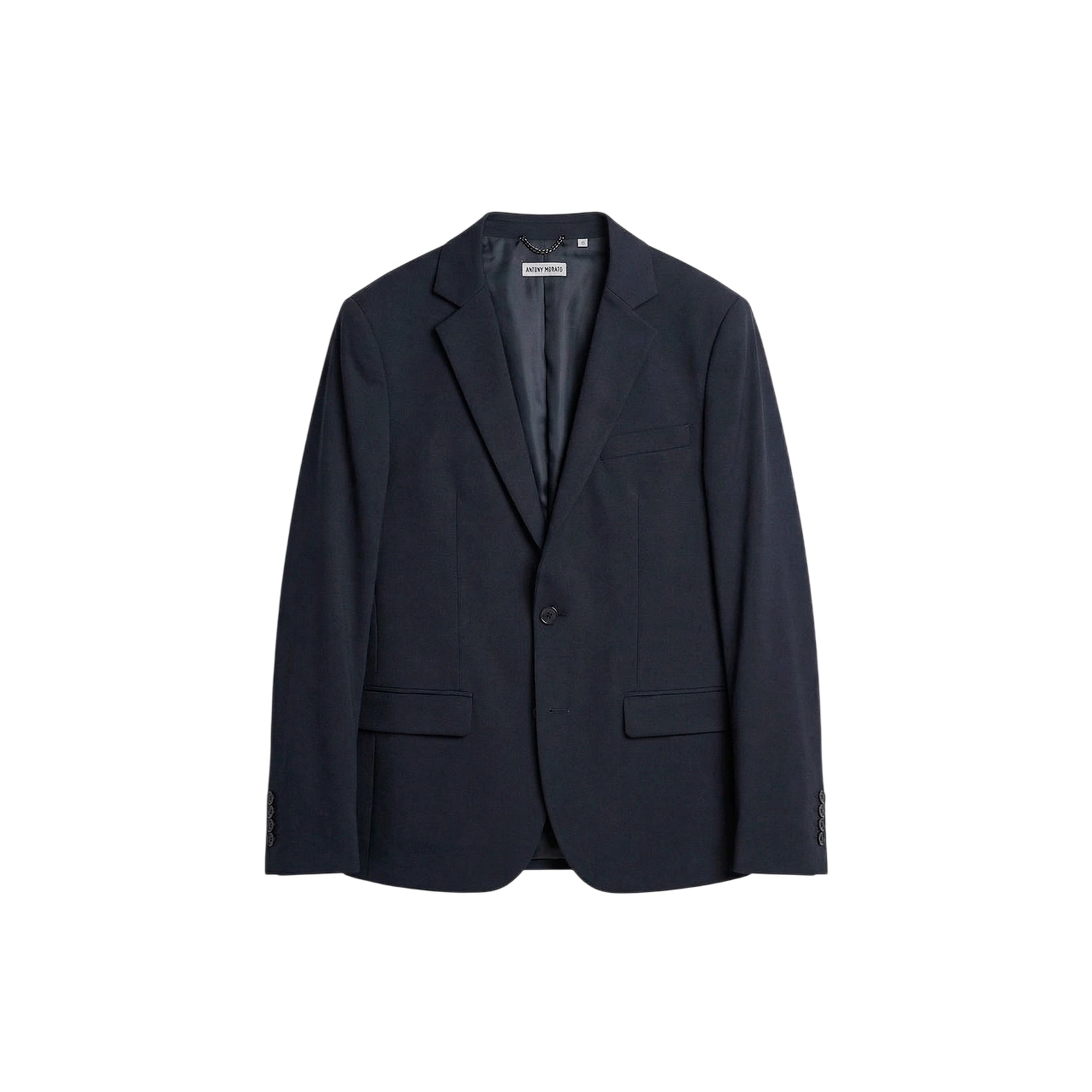 Giacca Uomo Blu monopetto, dal fit slim con patte laterali