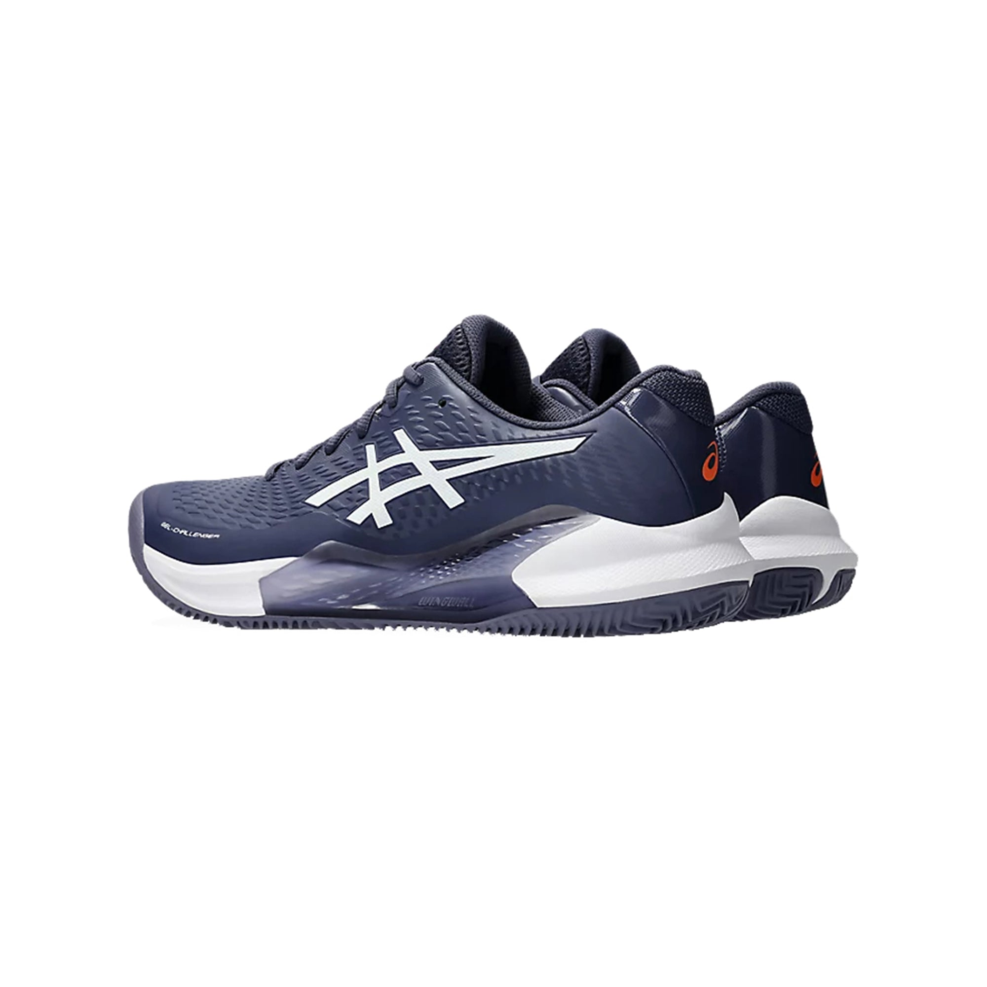 Scarpa Uomo modello Gel Challenger 14 Clay Blu/Bianco, con tomaia in mesh traspirante