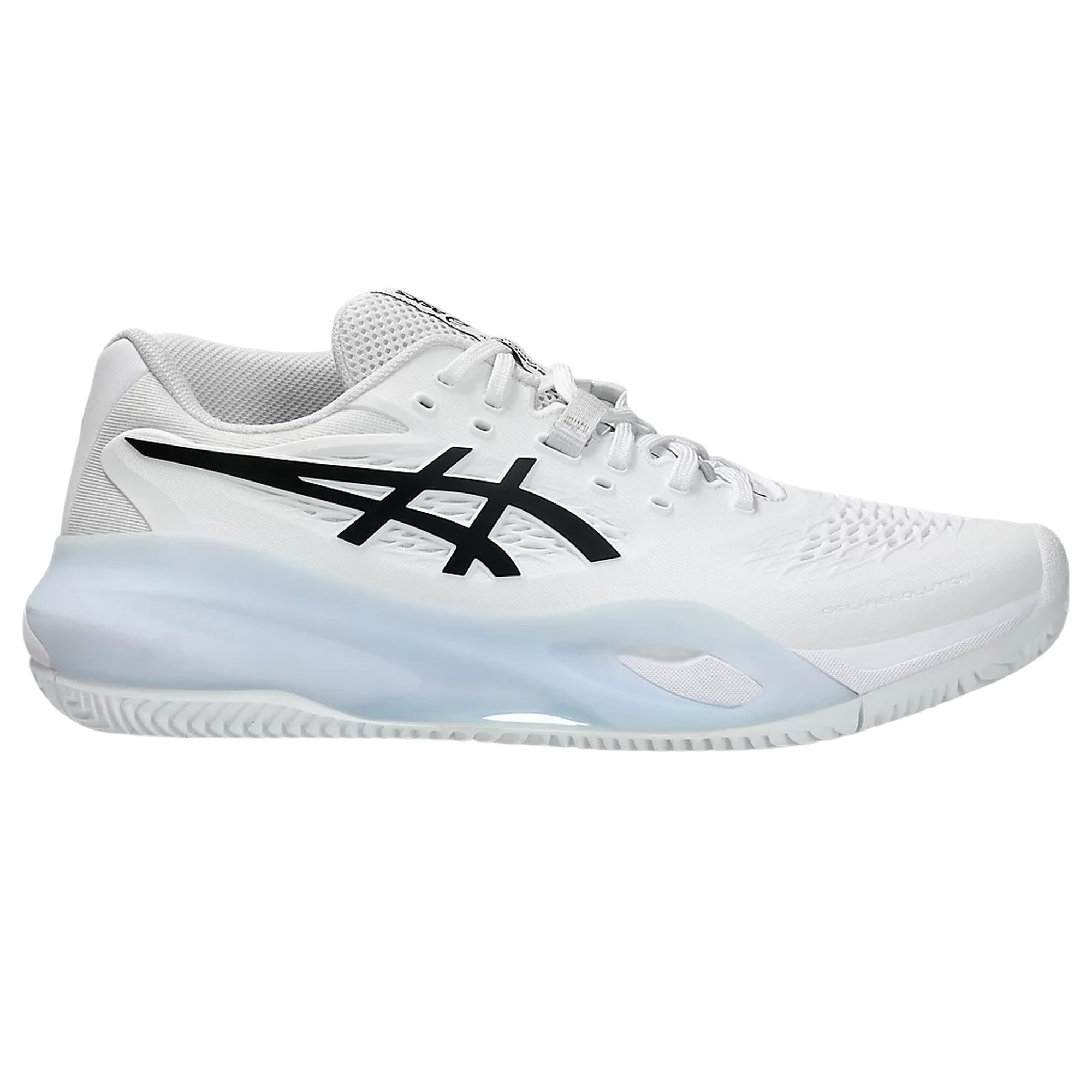 Scarpa Uomo GEL-RESOLUTION X CLAY Bianco/Nero, da tennis, con tomaia resistente