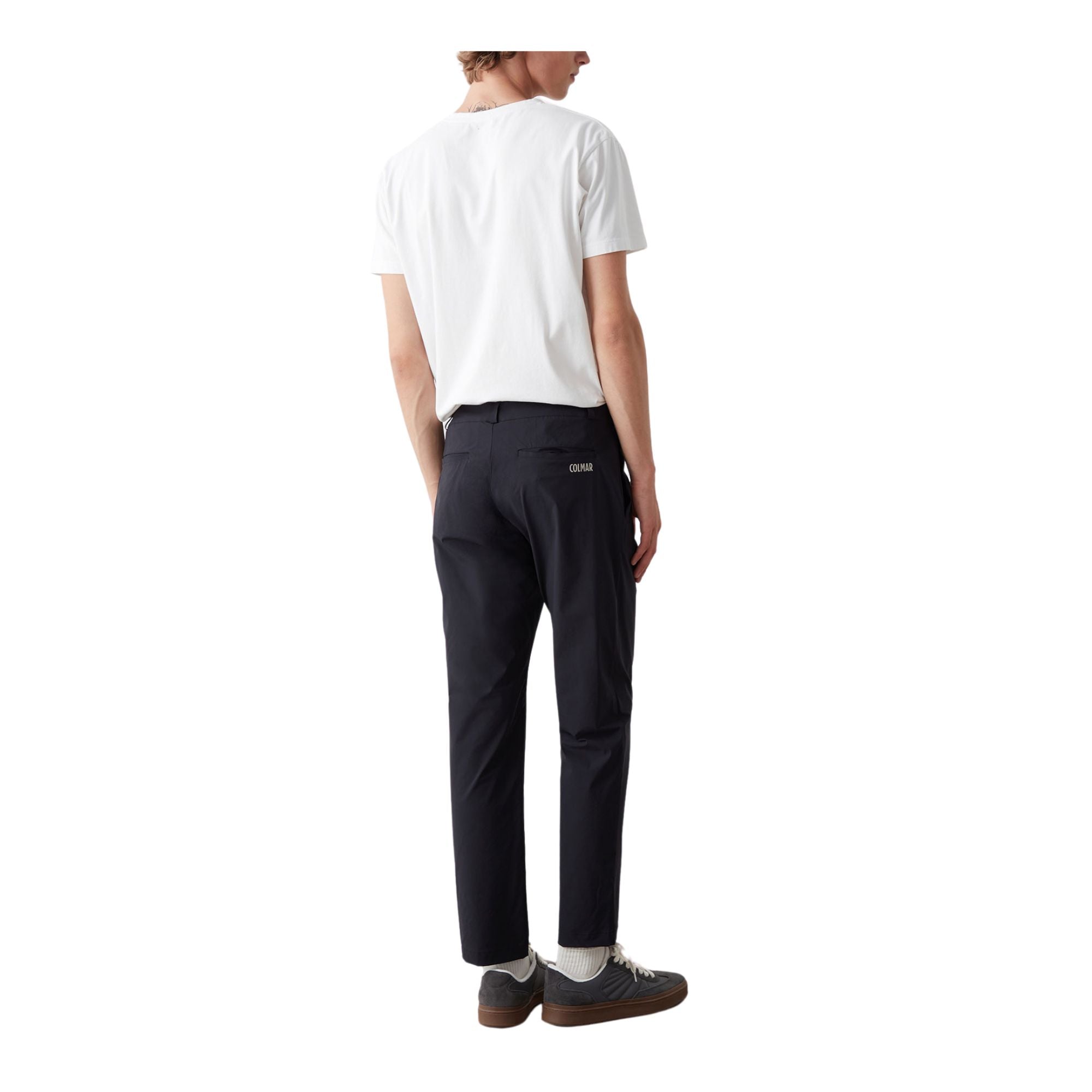 Pantalone Uomo in tessuto tecnico, modello chino, con tasche a filo