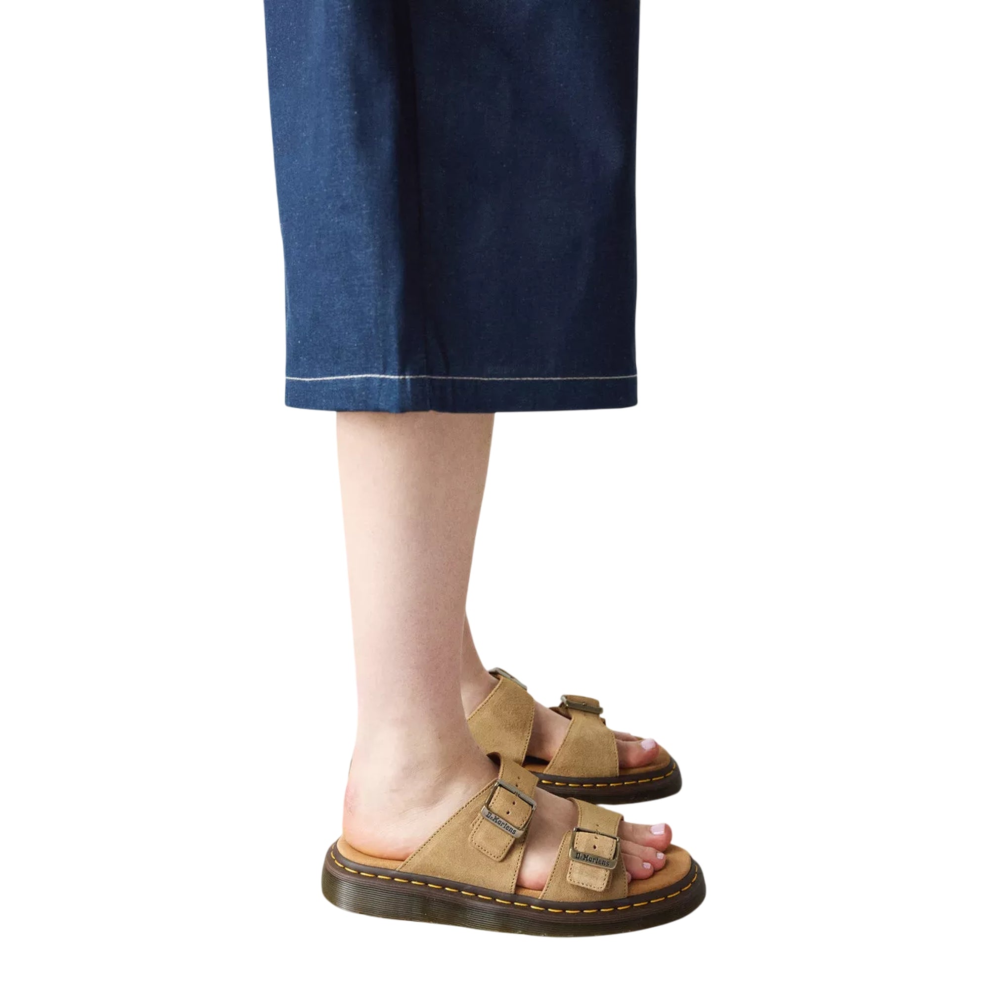 Sandalo Uomo con plantare in camoscio e suola scanalata