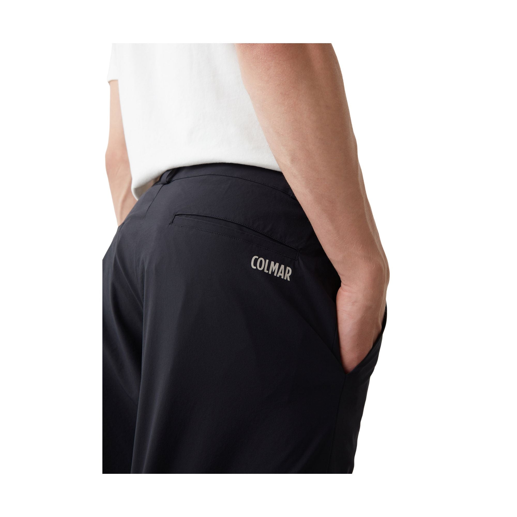 Bermuda Uomo in tessuto tecnico con stampa logo a contrasto