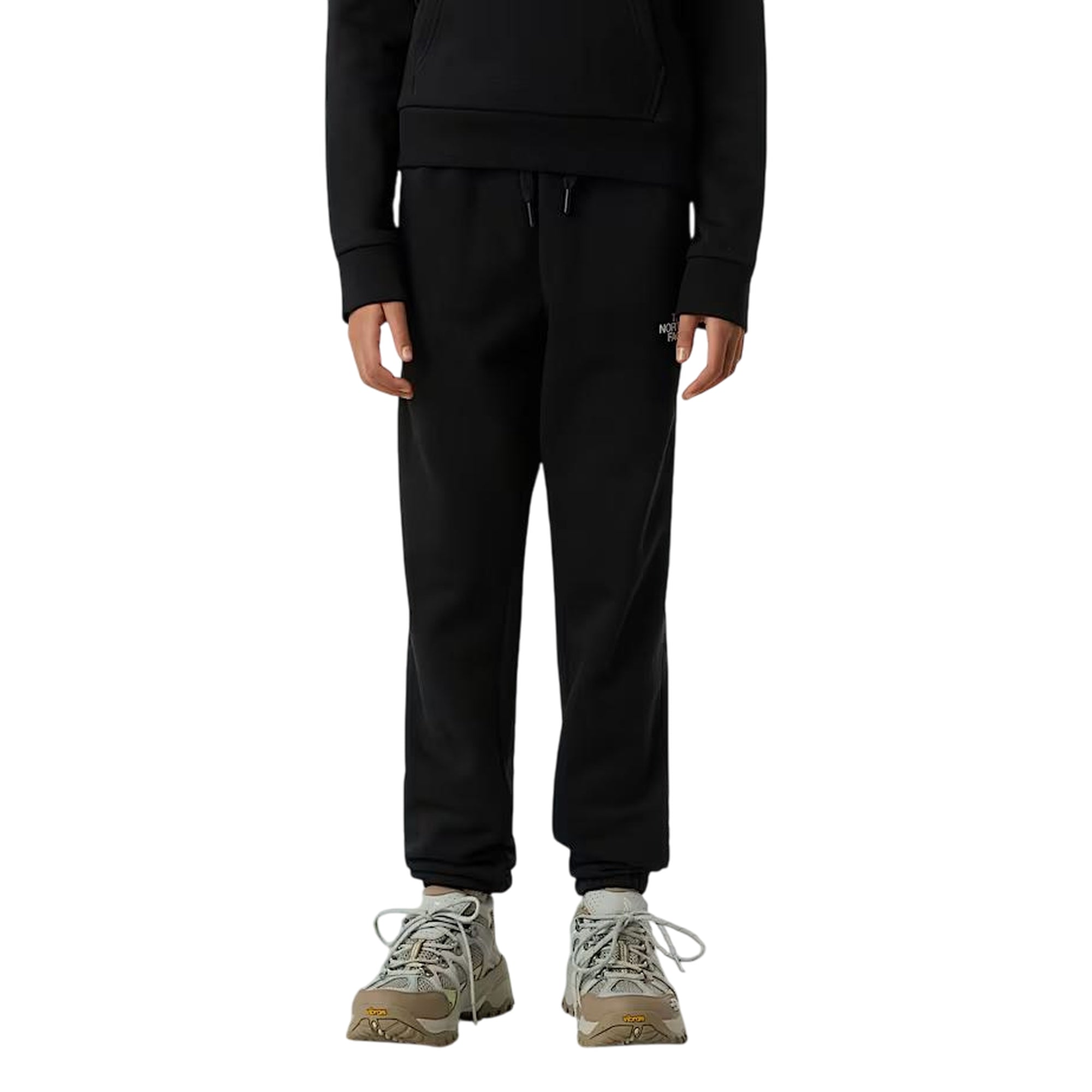 Pantaloni Joggers affusolati Ragazzo Nero modello frontale