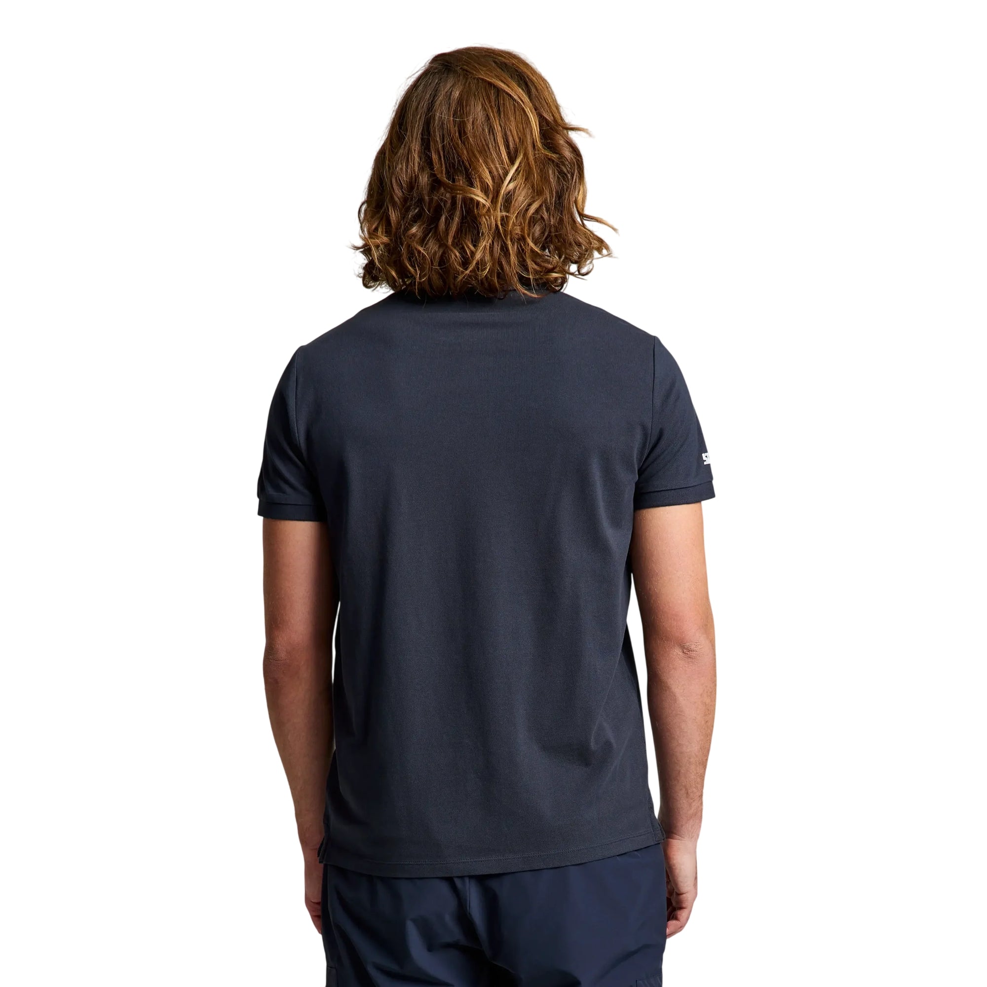 Polo Uomo Deck Blu, in puro cotone, con scollo due bottoni