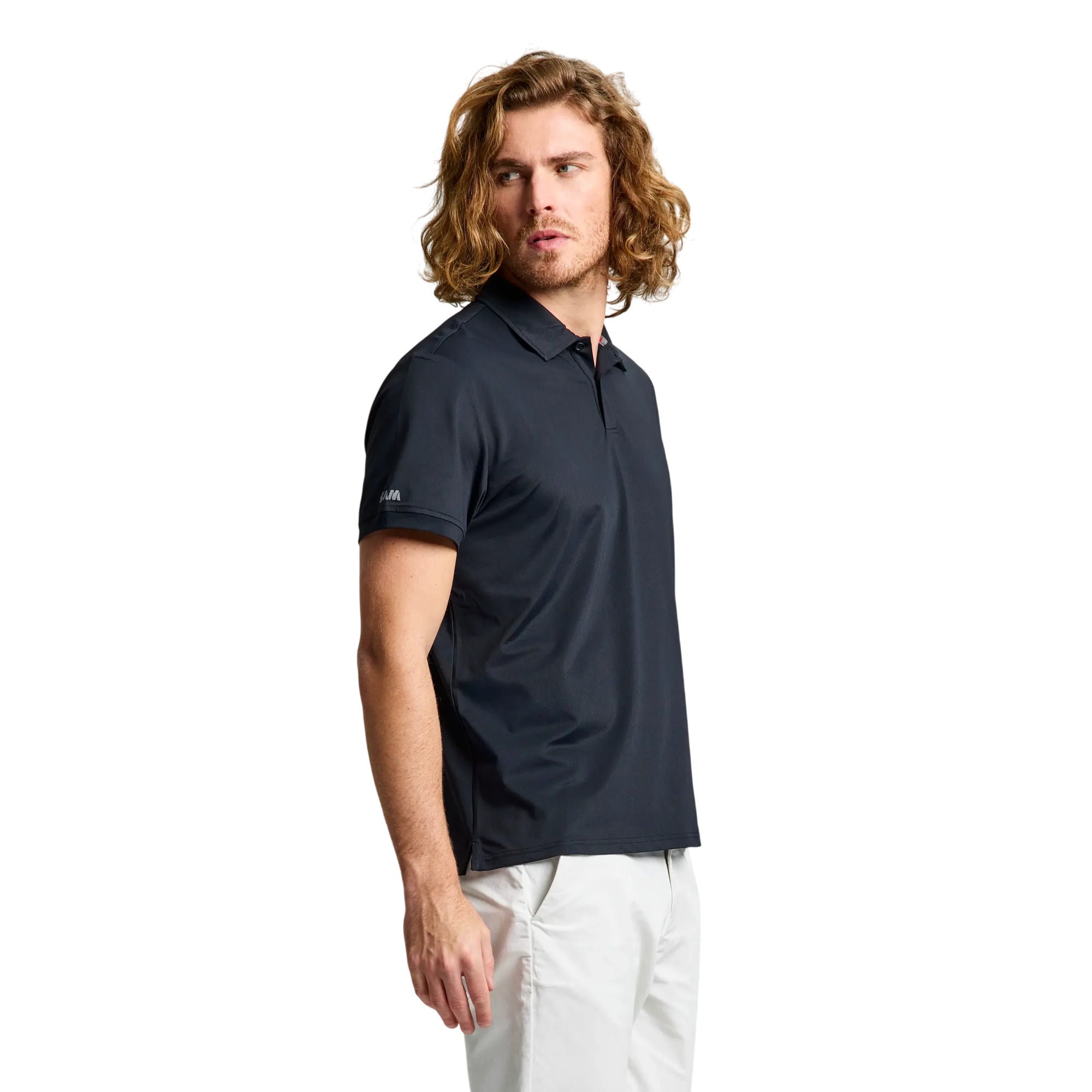 Polo Uomo Nera Tech Pique, in tessuto tecnico, con trattamento anti-uv