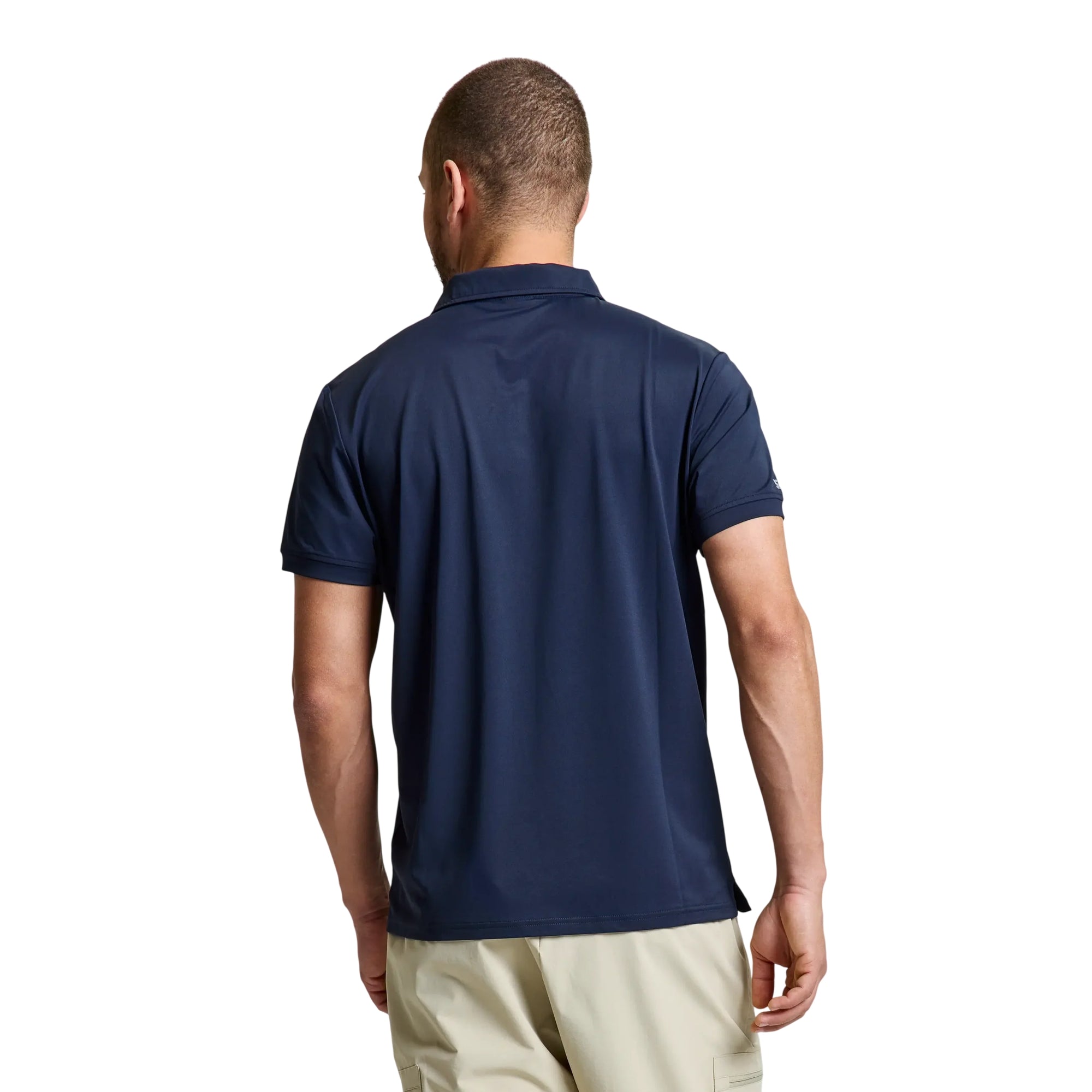 Polo Uomo Tech Pique Blu due bottoni