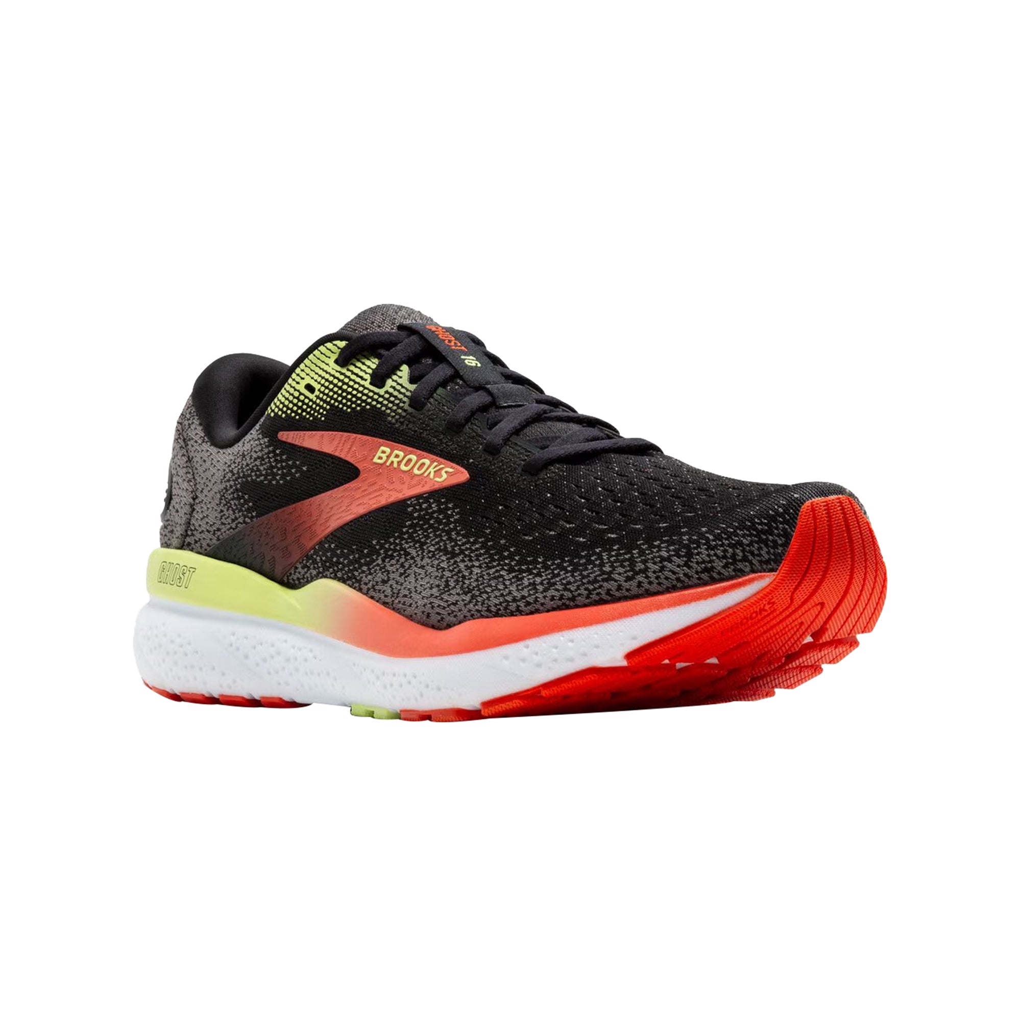 BROOKS Scarpe da Running Uomo Ghost 16 Nero e Fluo
