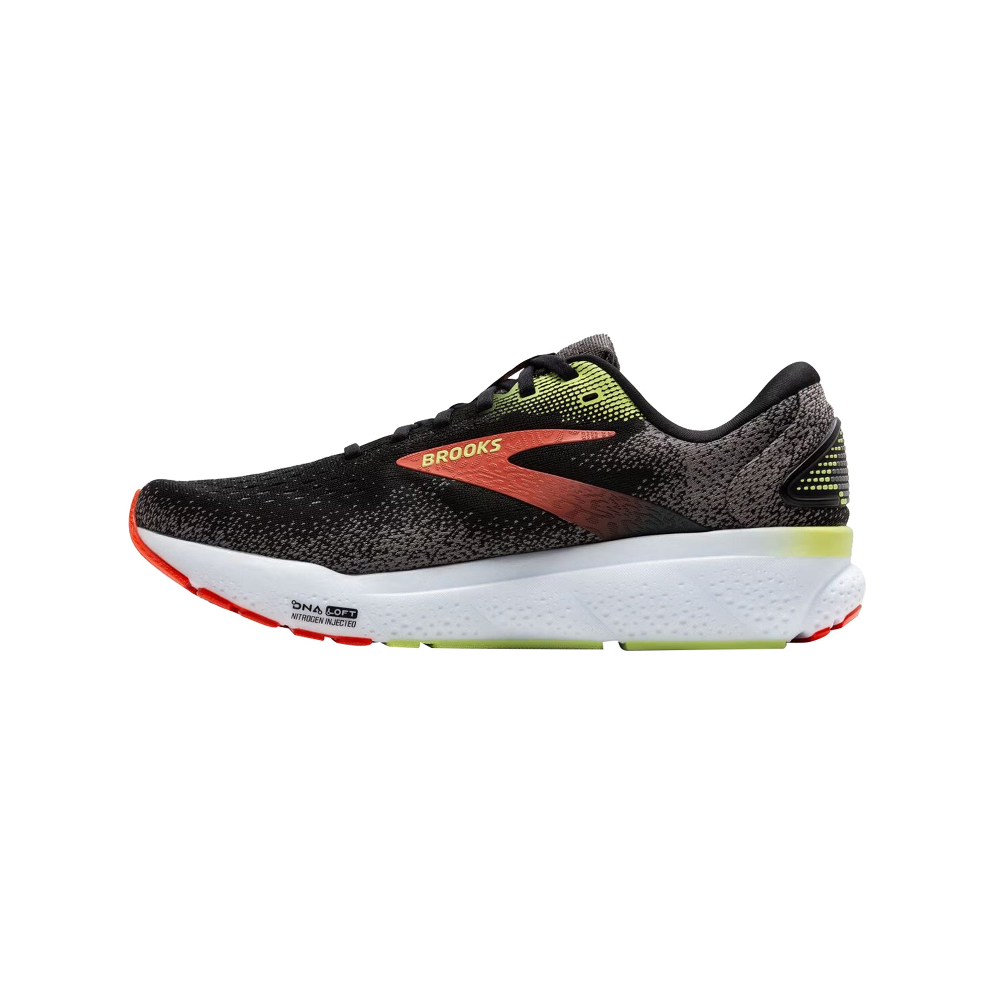 BROOKS Scarpe da Running Uomo Ghost 16 Nero e Fluo