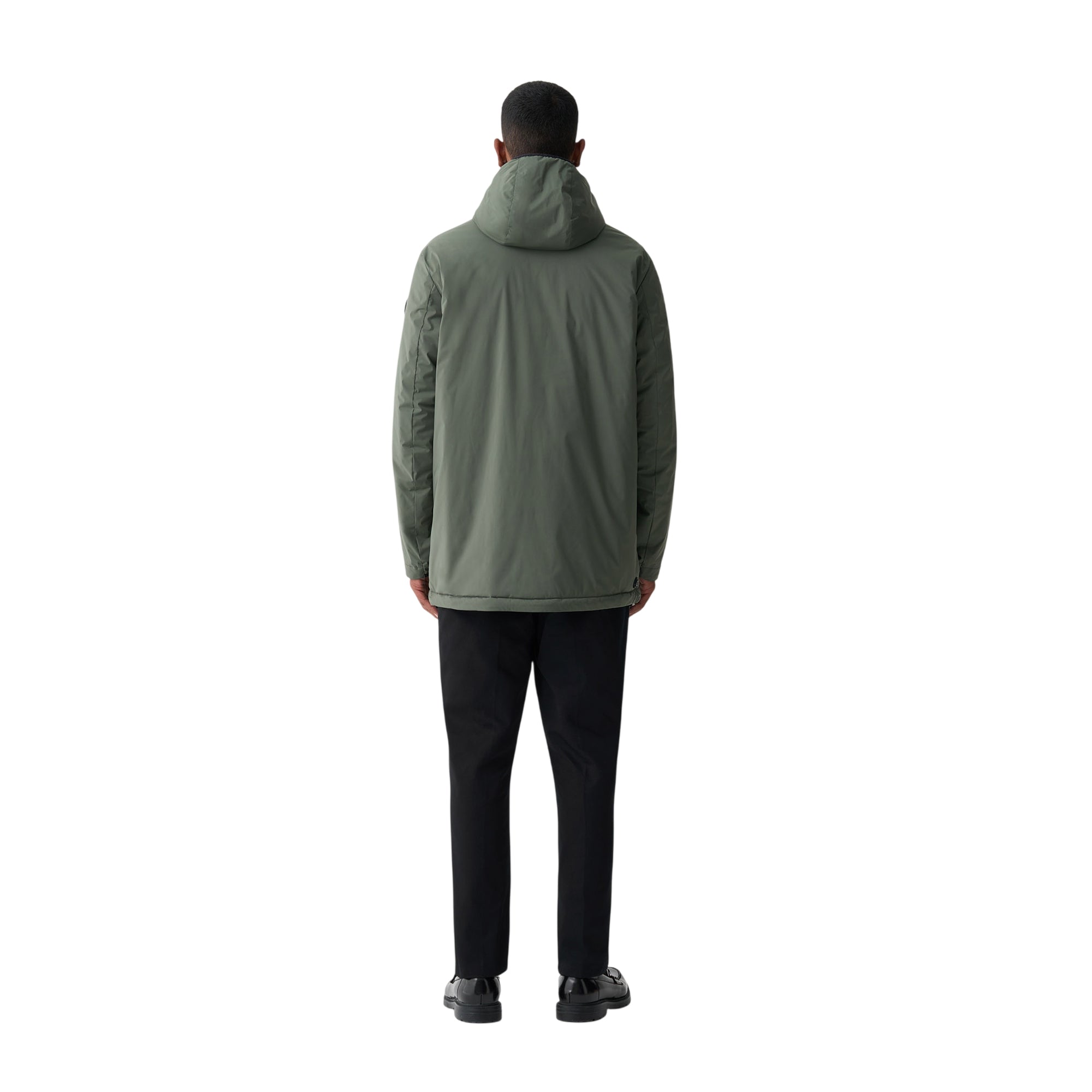 Giacca Uomo liscia, dall'effetto opaco Verde, con logo applicato