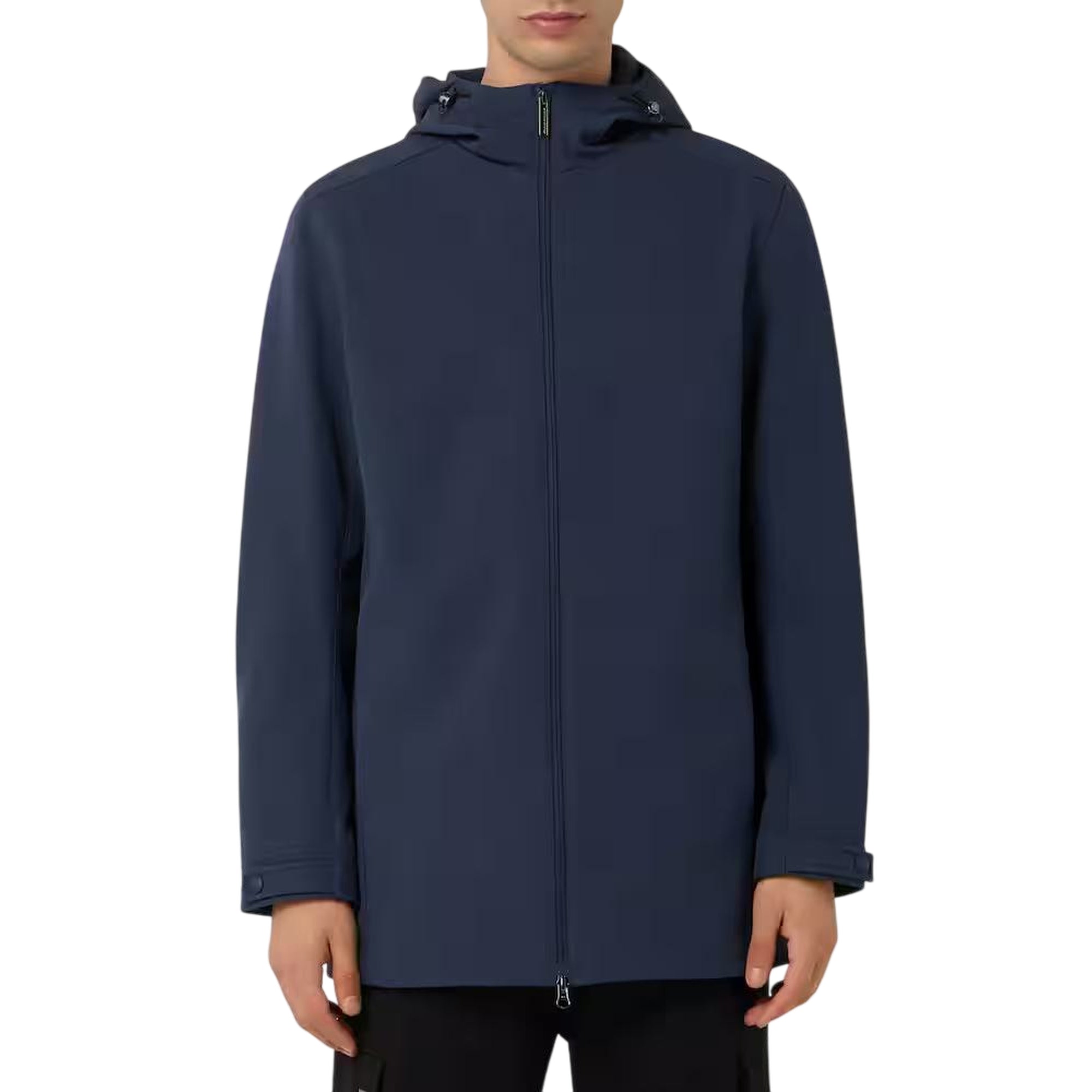 Giubbino Uomo Blu in nylon 3 strati modello frontale