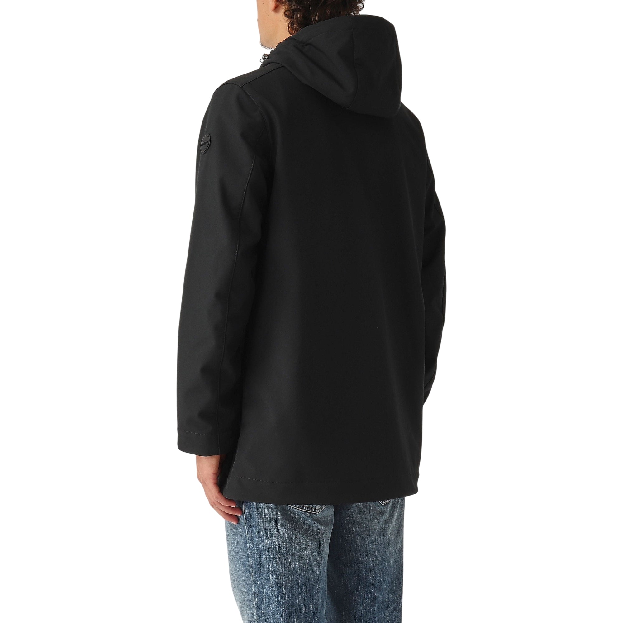 Giubbino Uomo a tinta unita, con cappuccio, realizzato in nylon tre strati