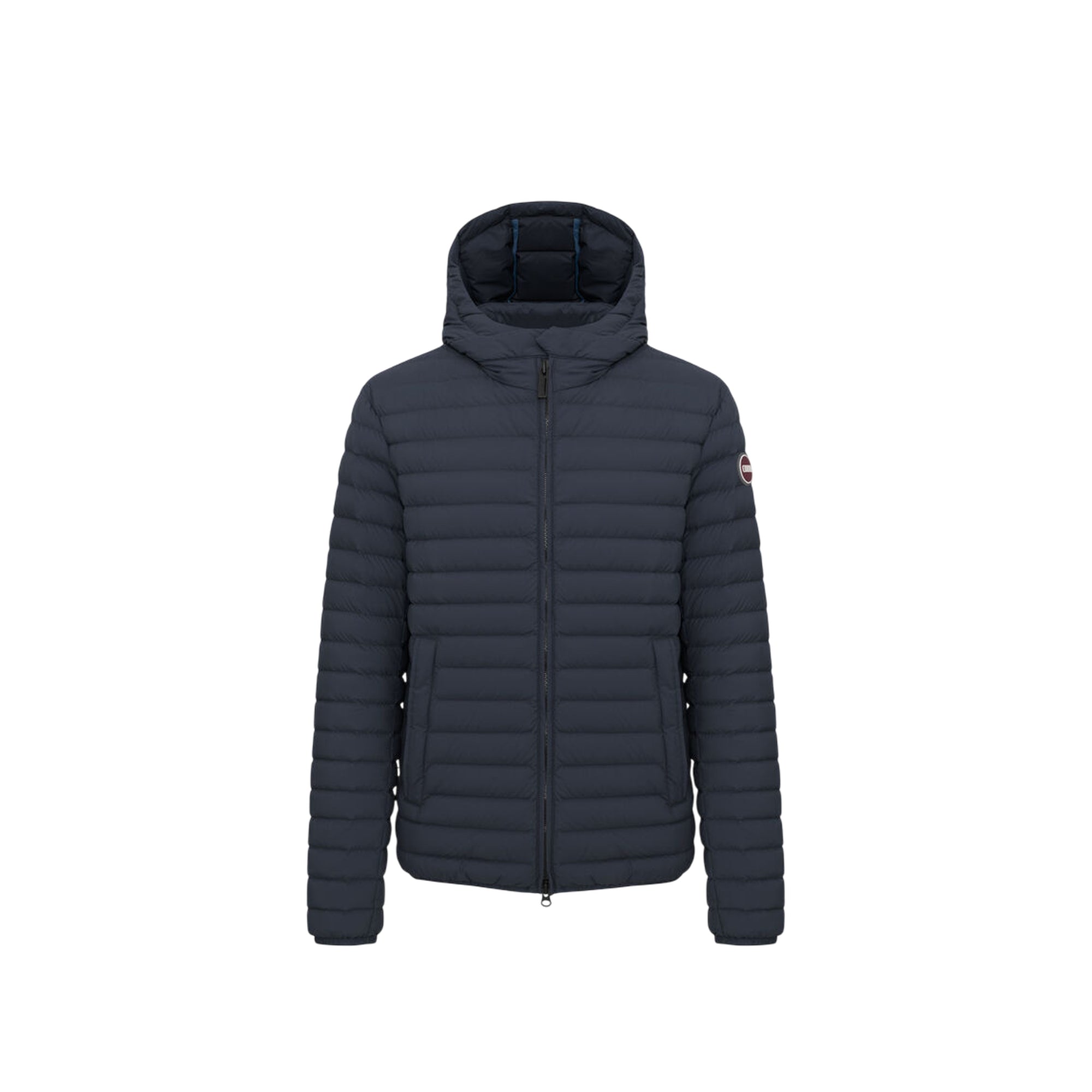 Piumino Uomo leggero, Blu, con cappuccio e design classico