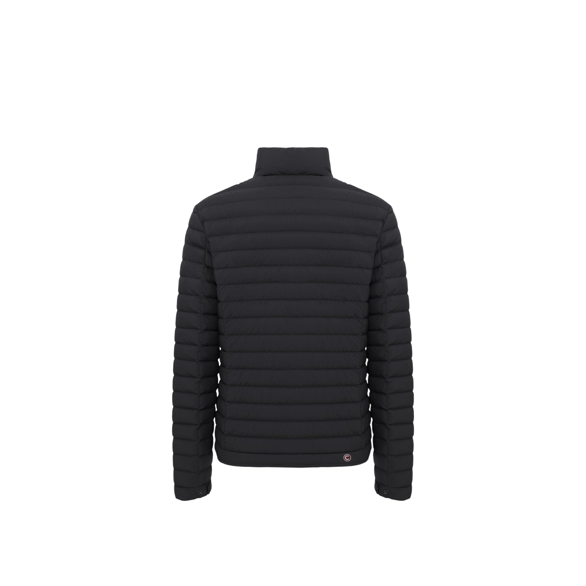 Piumino Uomo leggero, con collo alto ed impunture a righe orizzontali