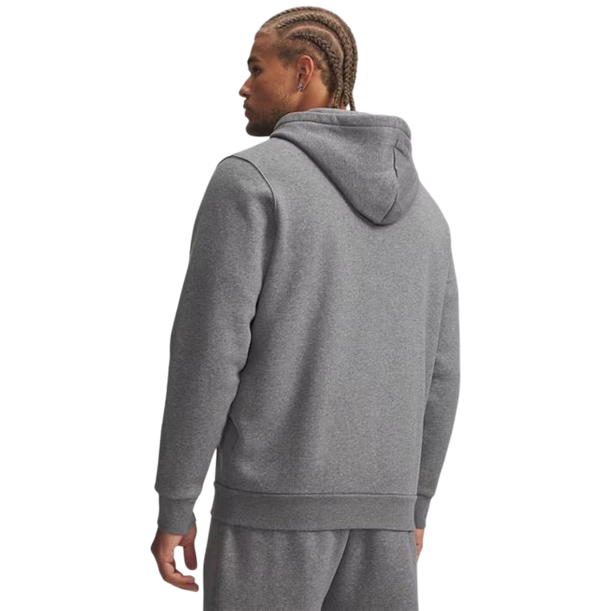 Felpa Uomo con cappuccio e full zip Grigio modello retro