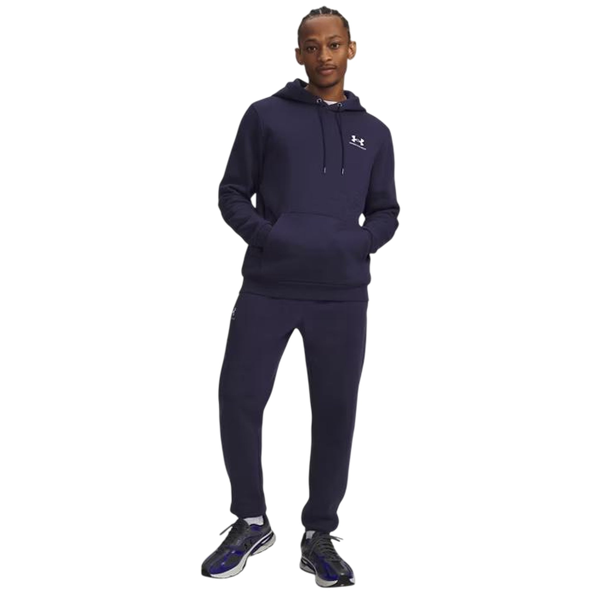 Pantaloni sportivi Uomo Icon Fleece Blu modello frontale