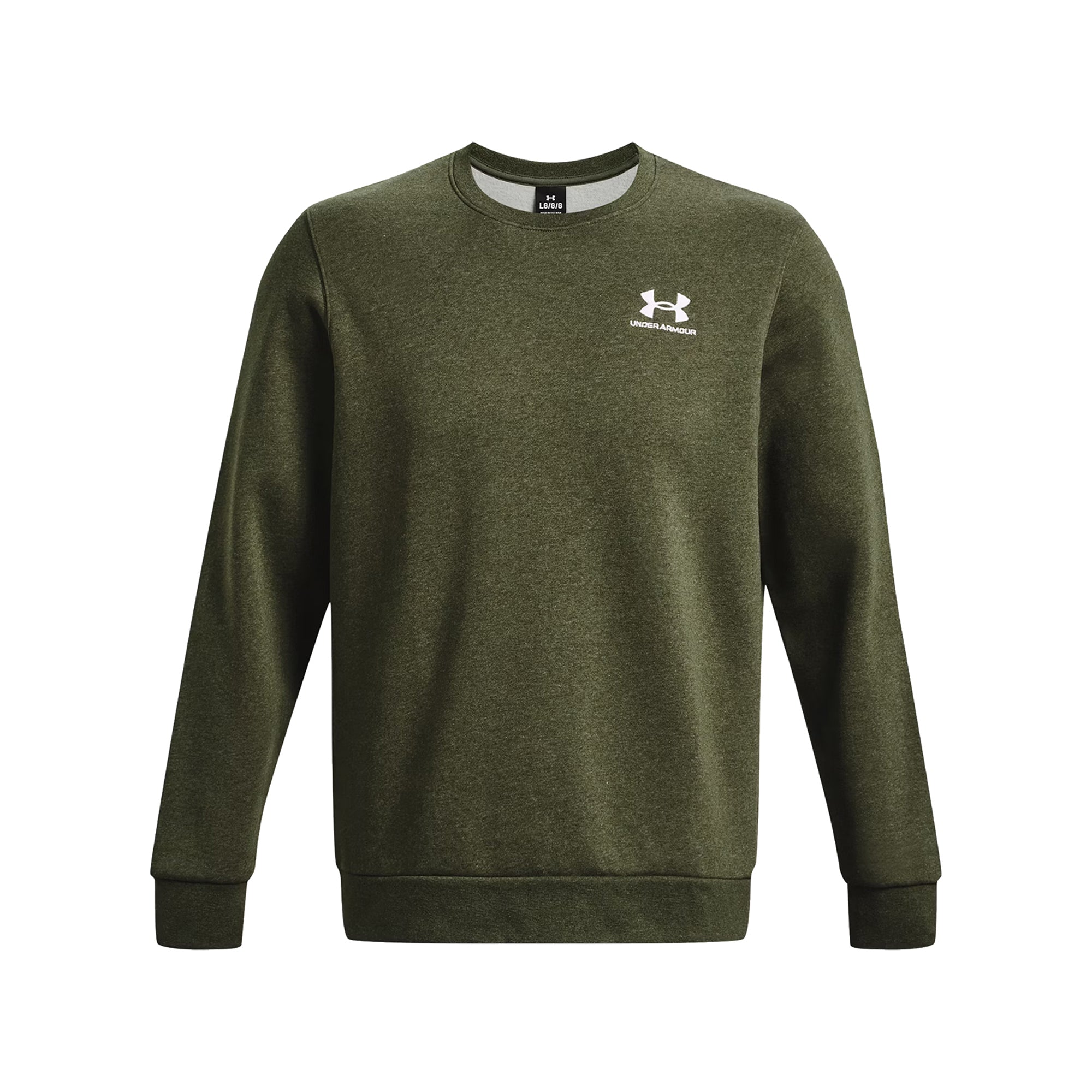 Felpa Under Armour Essential Fleece Crew Verde Uomo