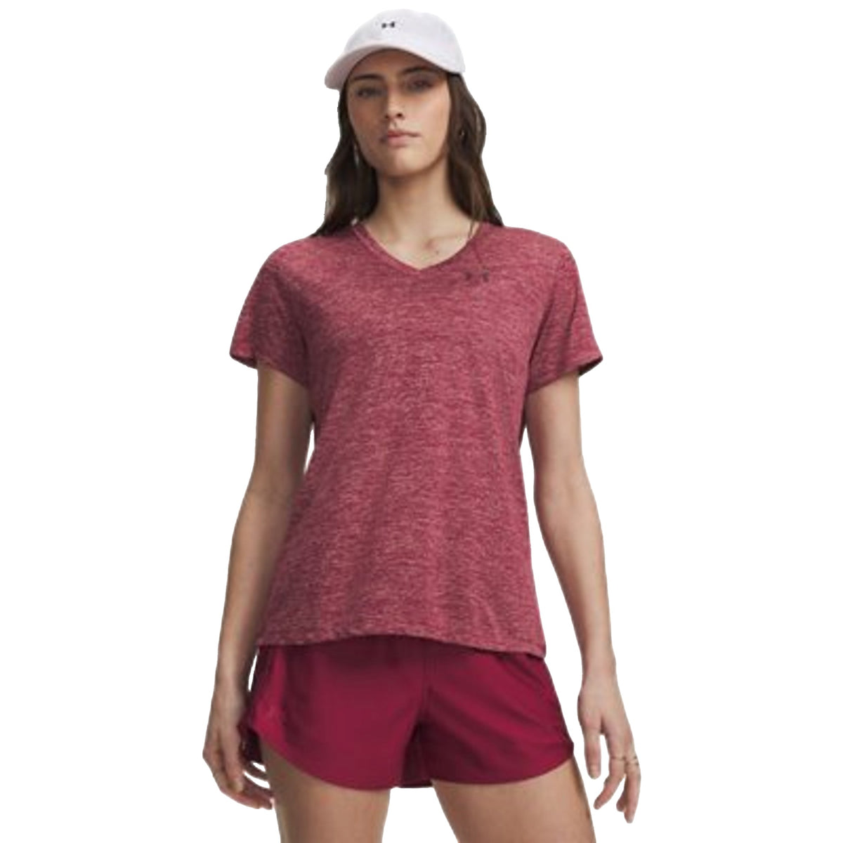T-shirt sportiva Donna V-Neck modella frontale