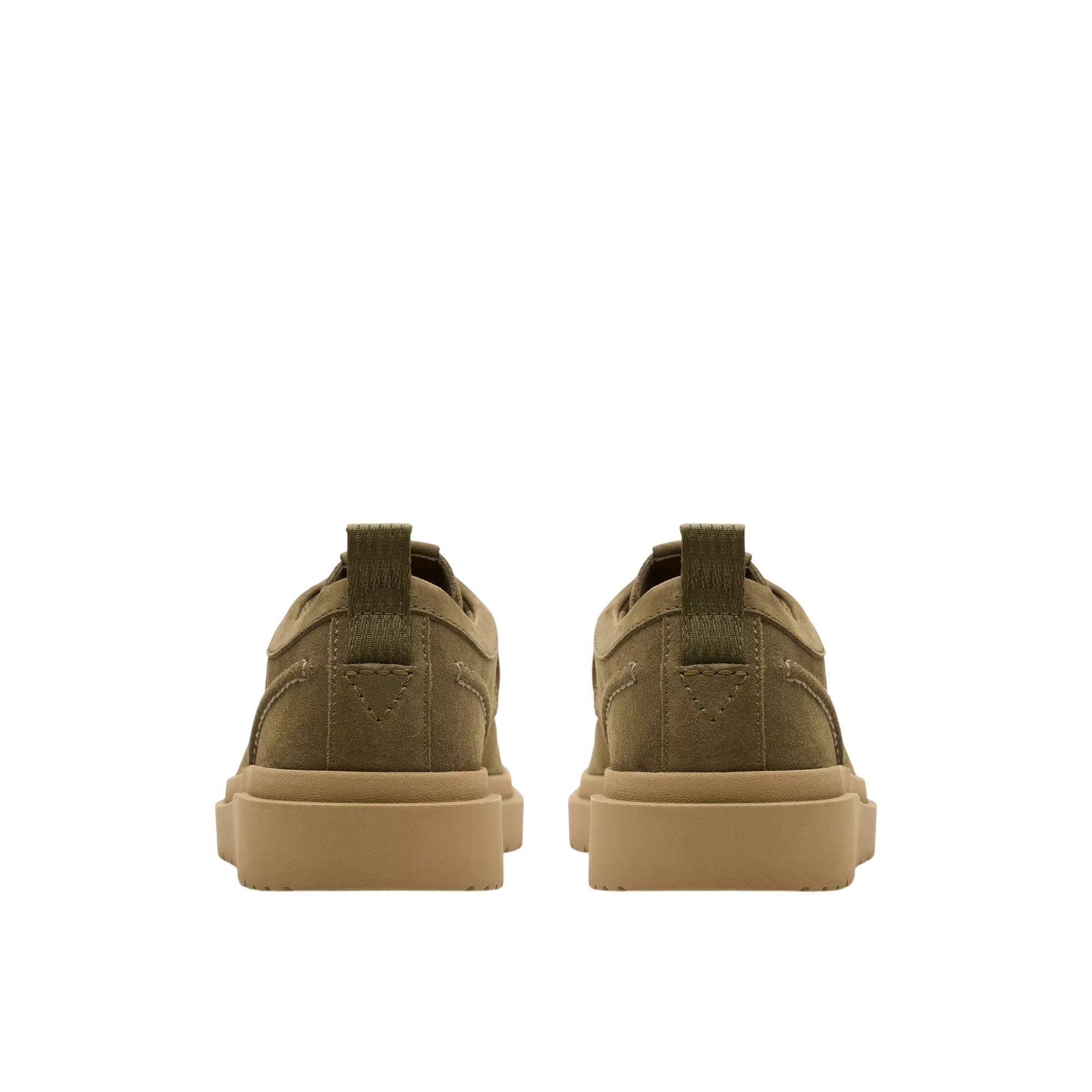Scarpa Uomo Polden Moc, in camoscio Verde, con lacci