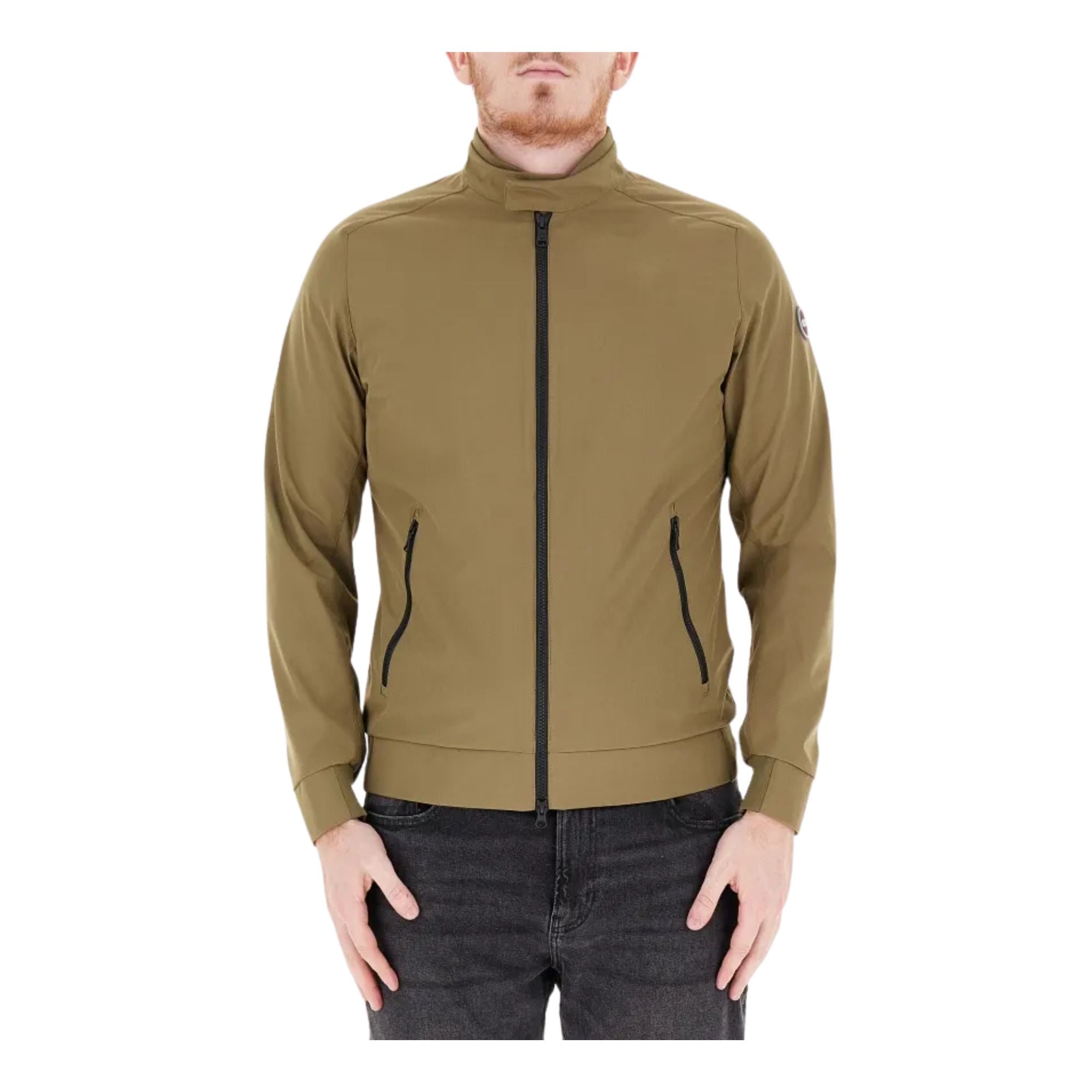 Giacca Uomo a tinta unita, dotata di tasche laterali con zip e logo applicato