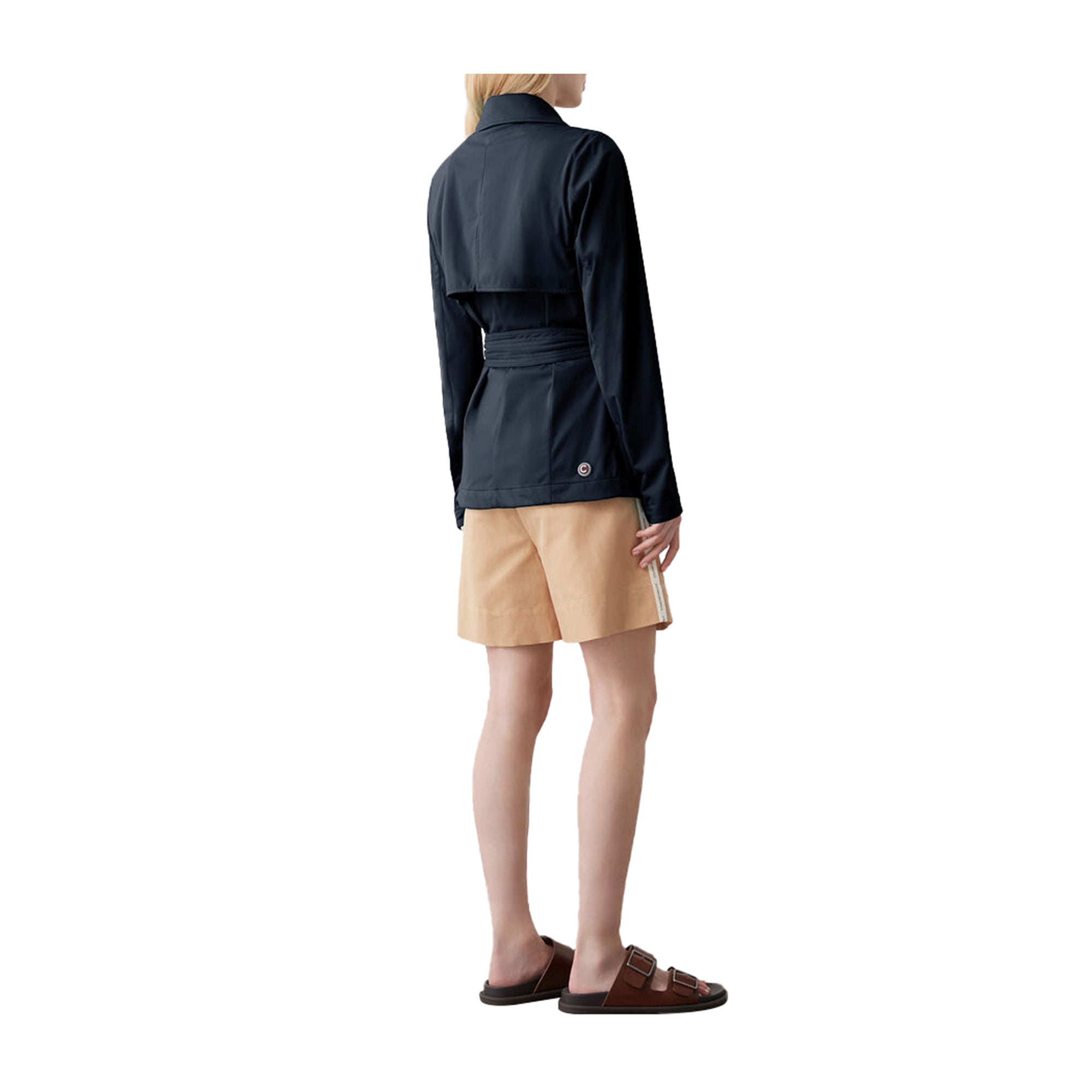 Colmar Trench corto in softshell con cintura Blu navy