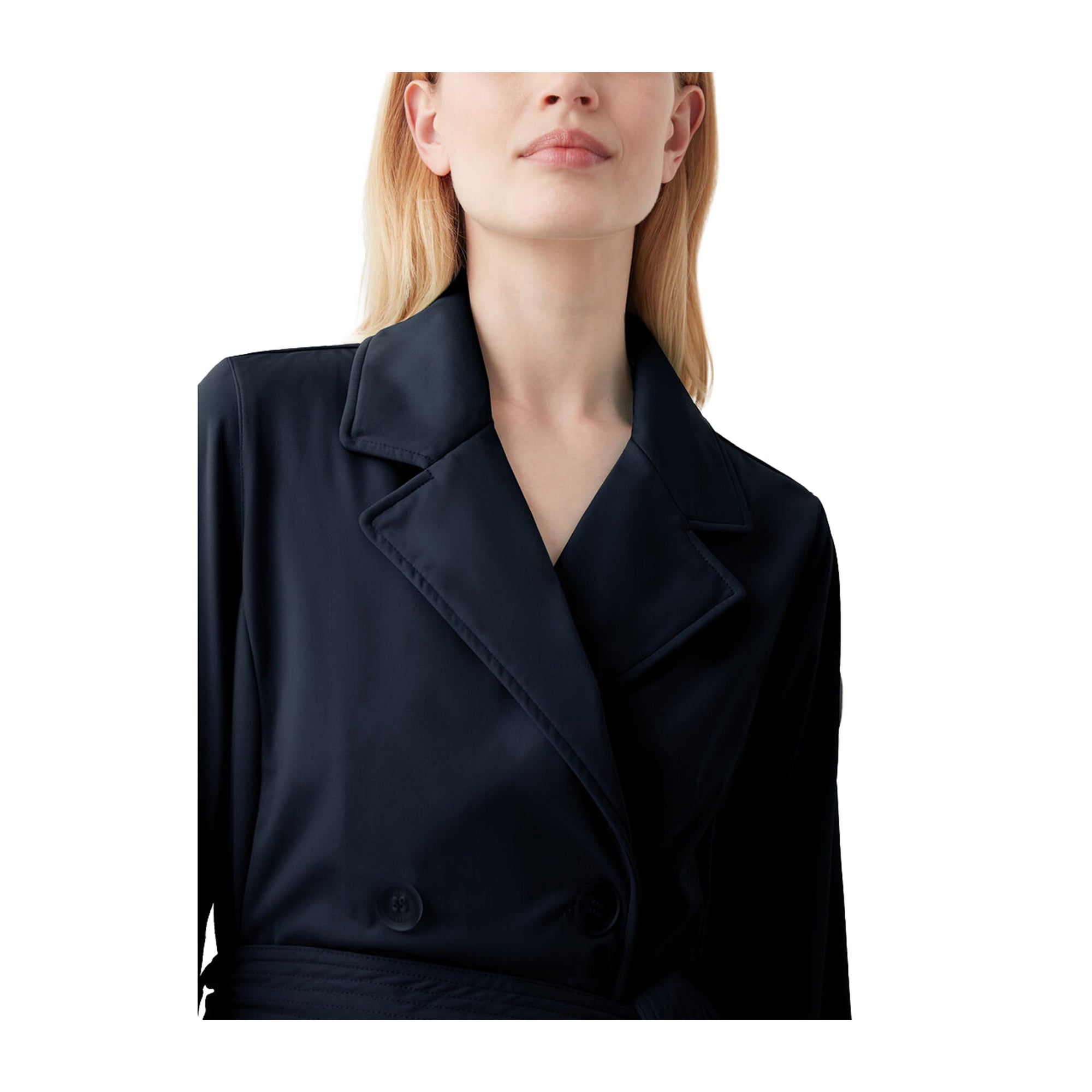 Colmar Trench corto in softshell con cintura Blu navy