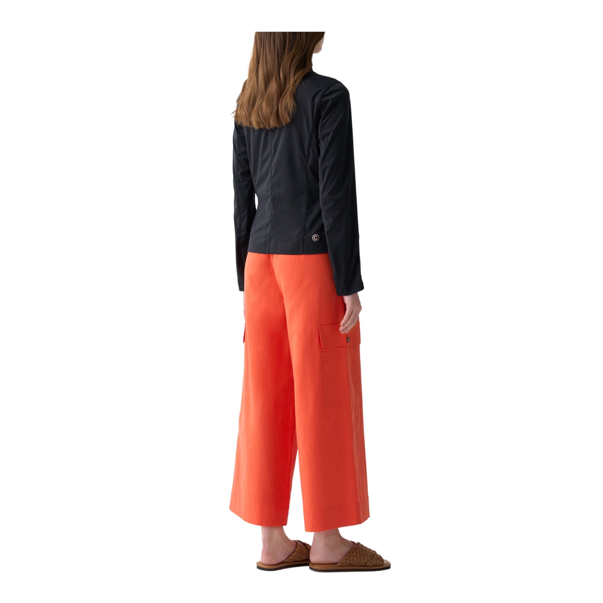 Giacca Donna a tinta unita, con logo sulla manica e fit aderente