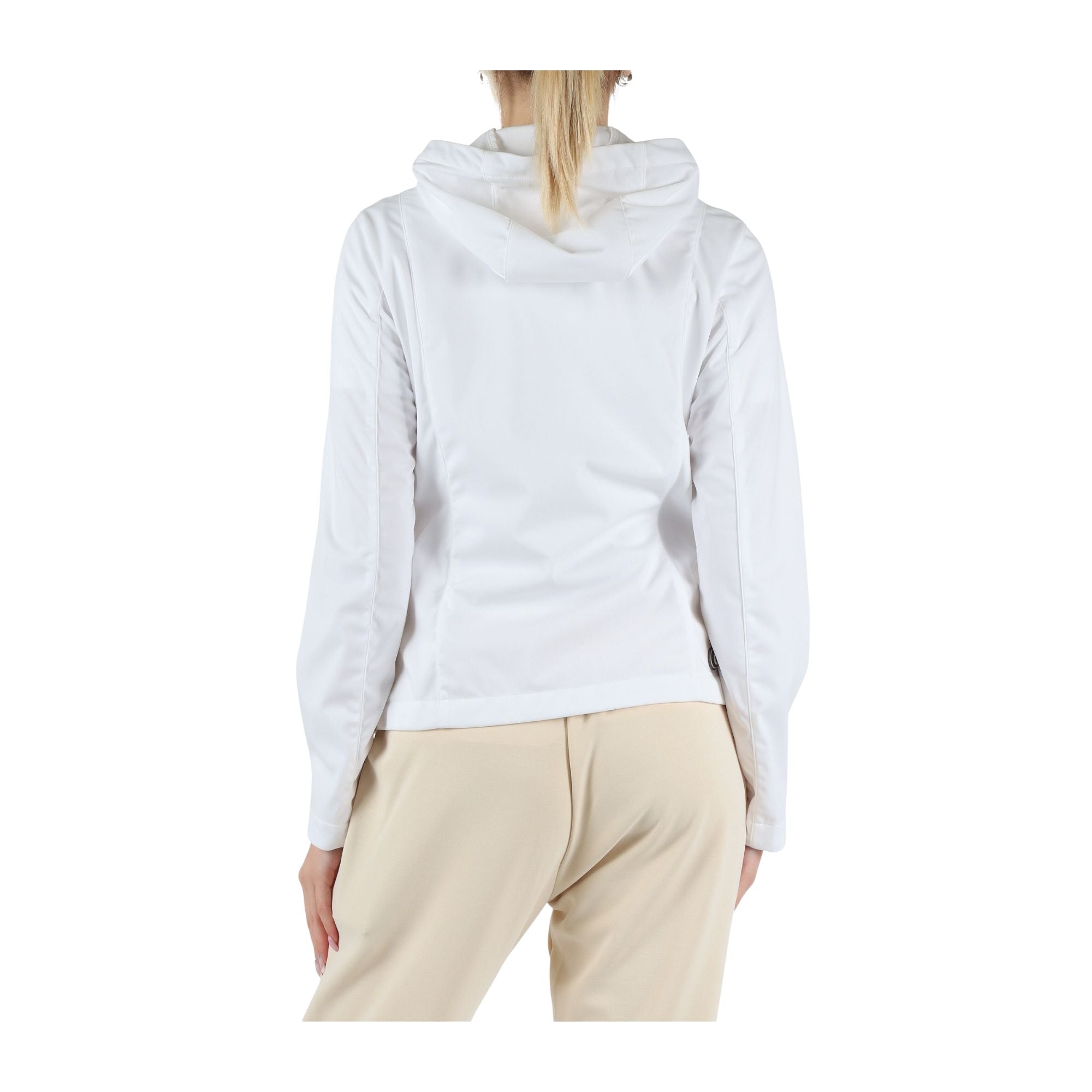 Giacca da donna Beige realizzata in softshell elasticizzato, impermeabile e traspirante