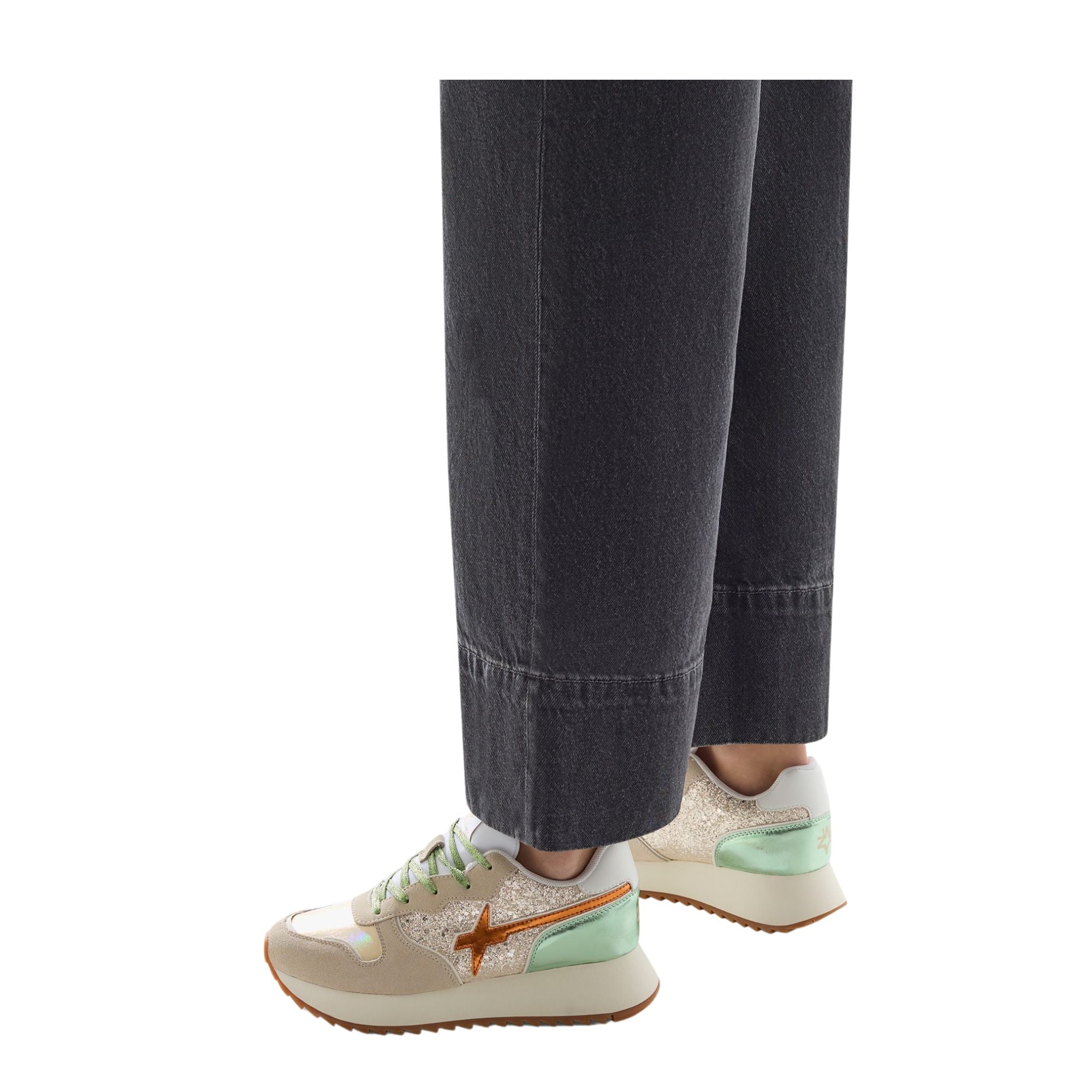 Sneakers Donna Jet W in pelle e suede