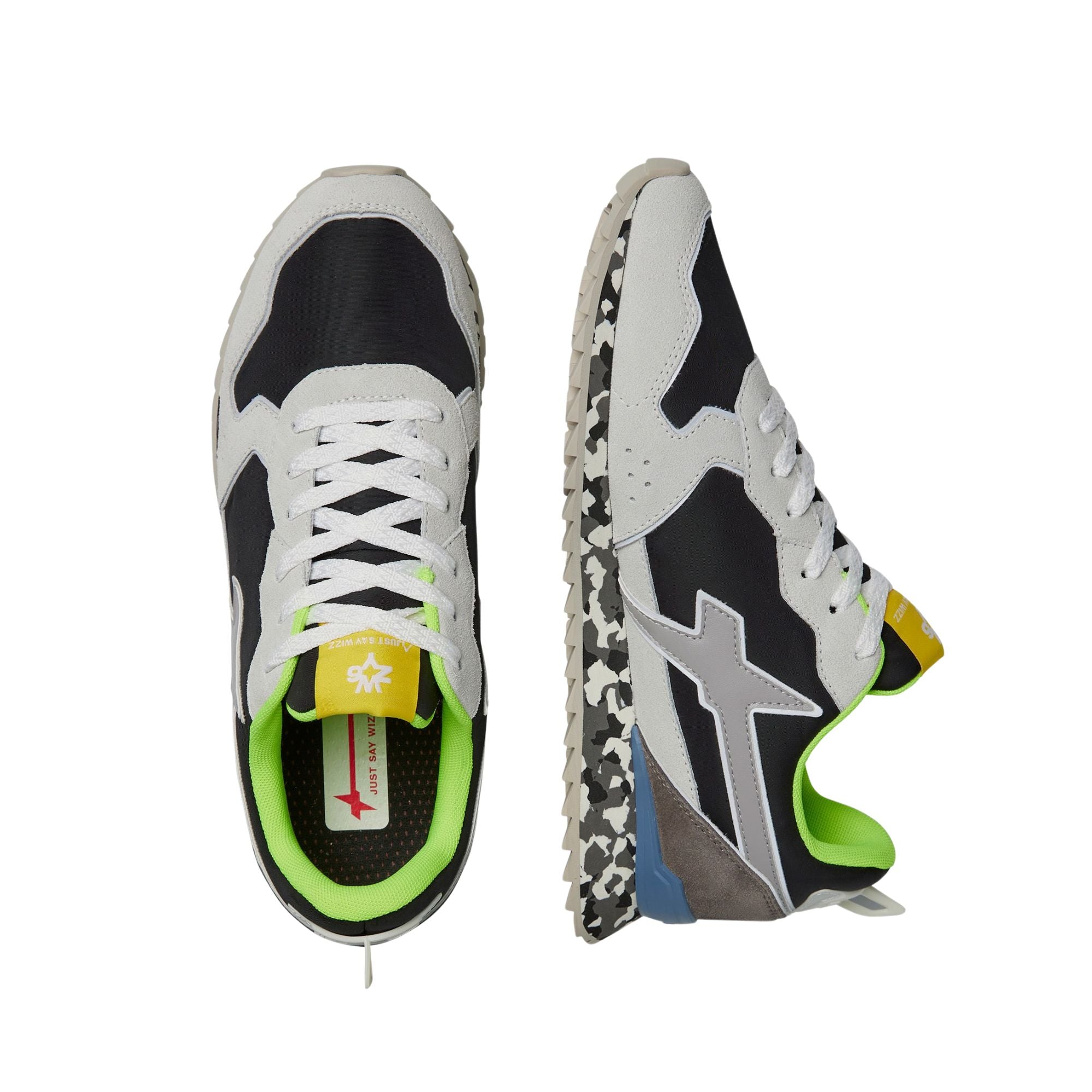 Sneakers Uomo Jet M in tessuto tecnico e suede Bianco/Nero