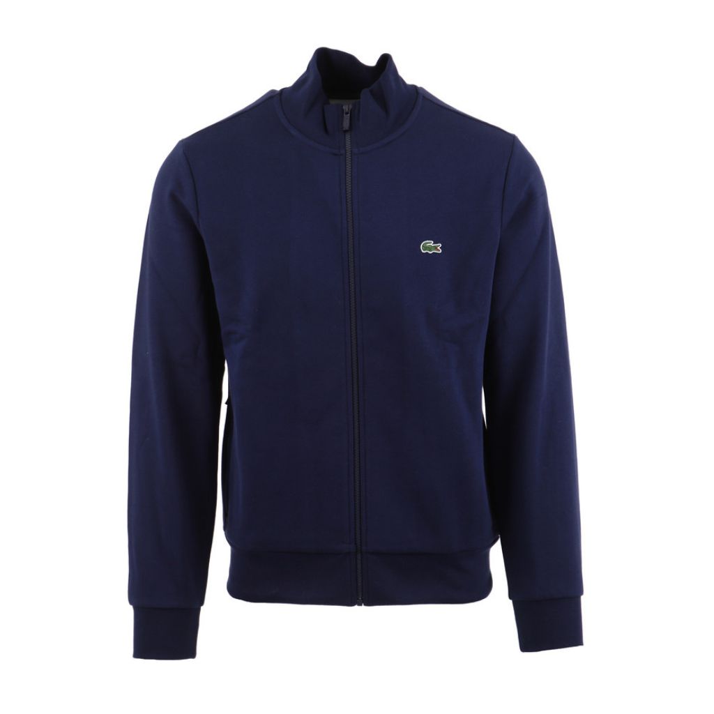 Felpa Uomo tinta unita con zip Blu