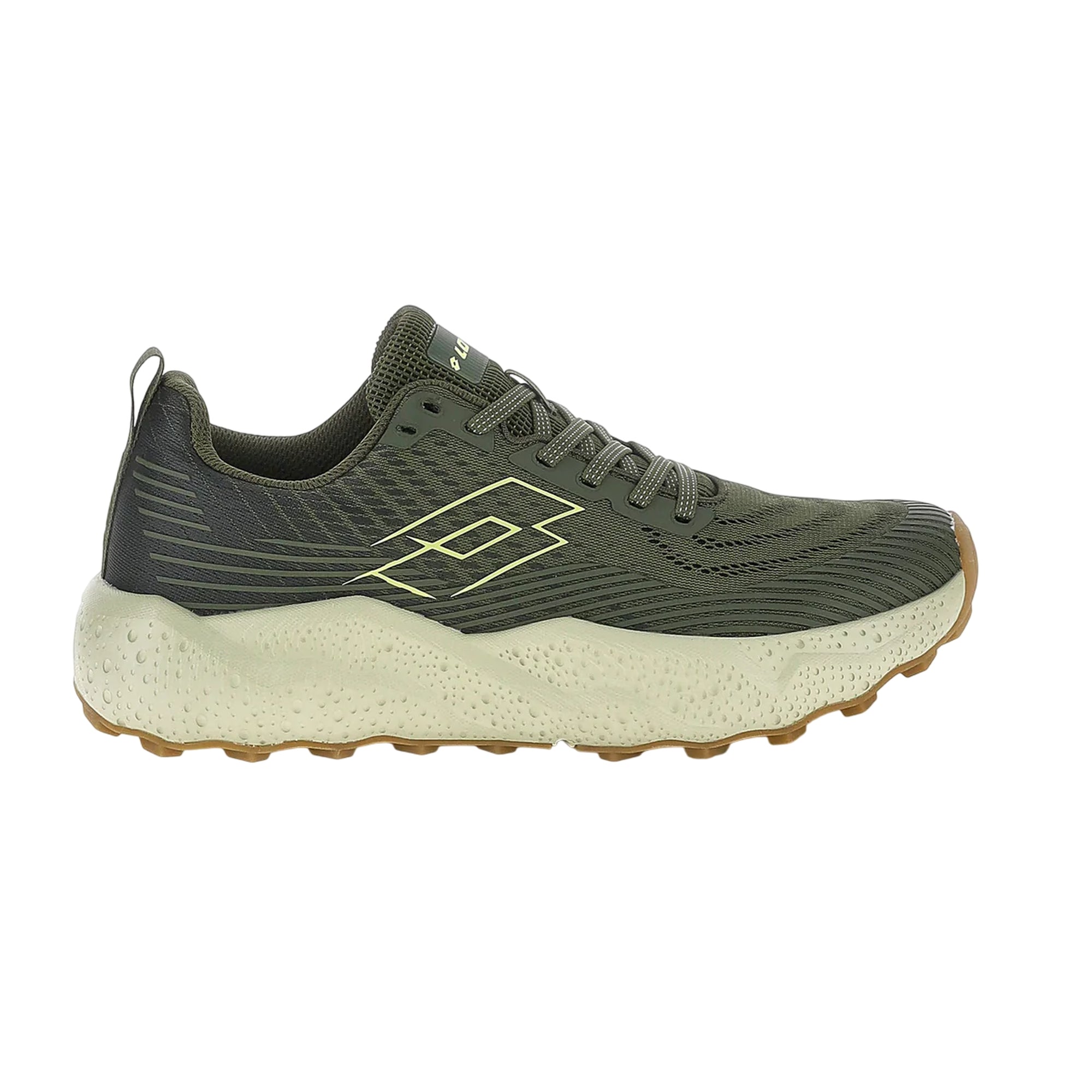 Scarpa Uomo Verde, Moonrun 700, con tomaia in knit traspirante