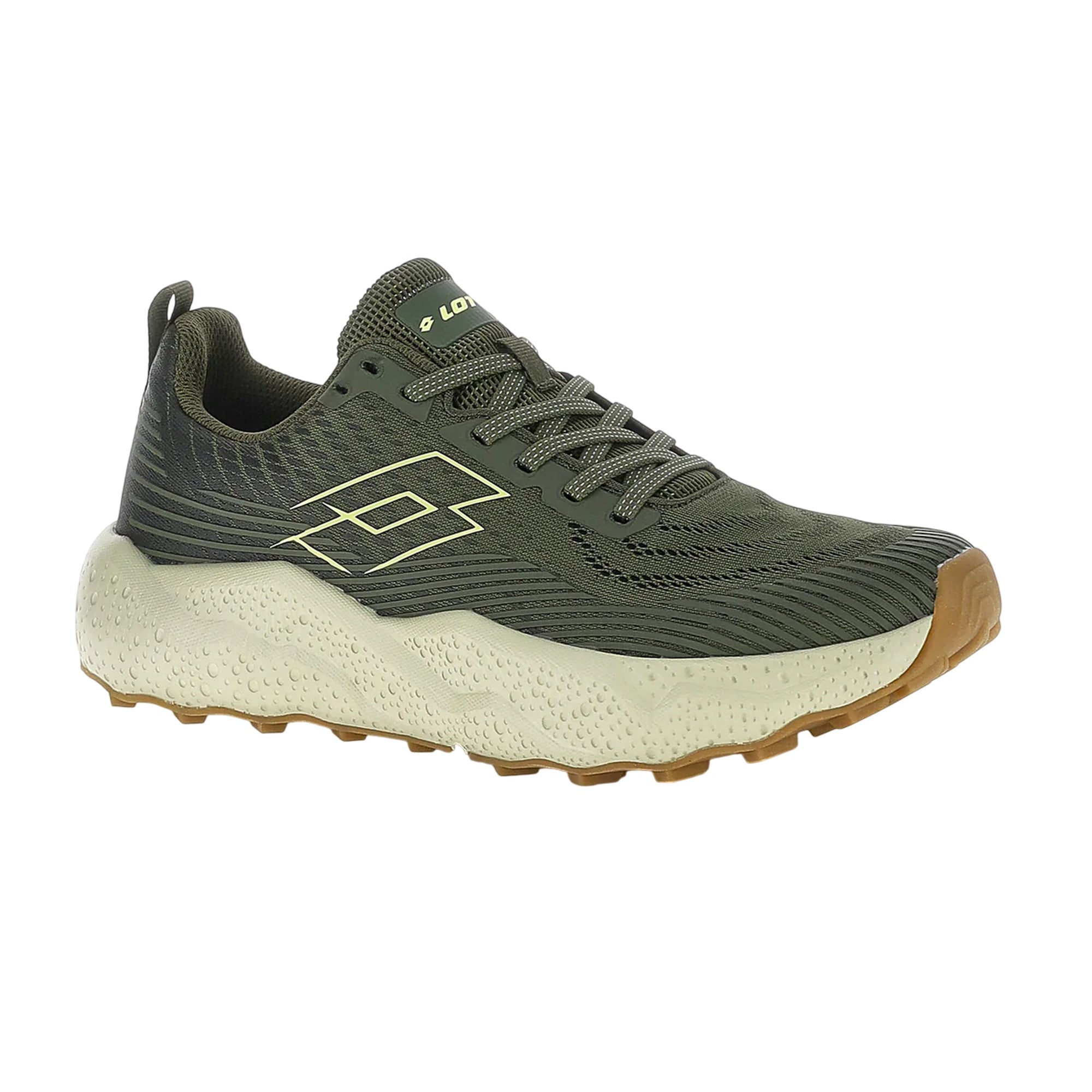 Scarpa Uomo Verde, Moonrun 700, con tomaia in knit traspirante