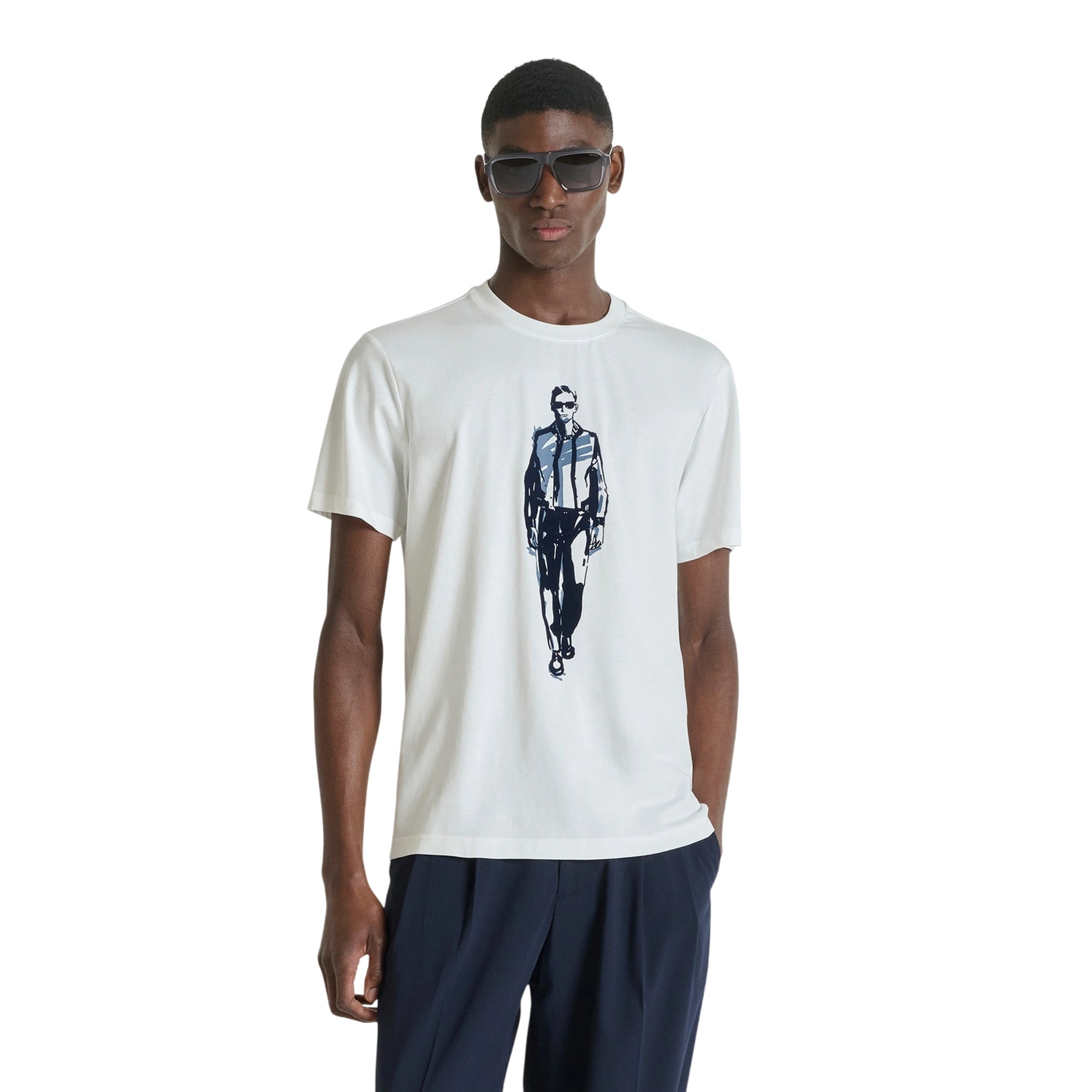 T-shirt Uomo in jersey di cotone, con stampa frontale