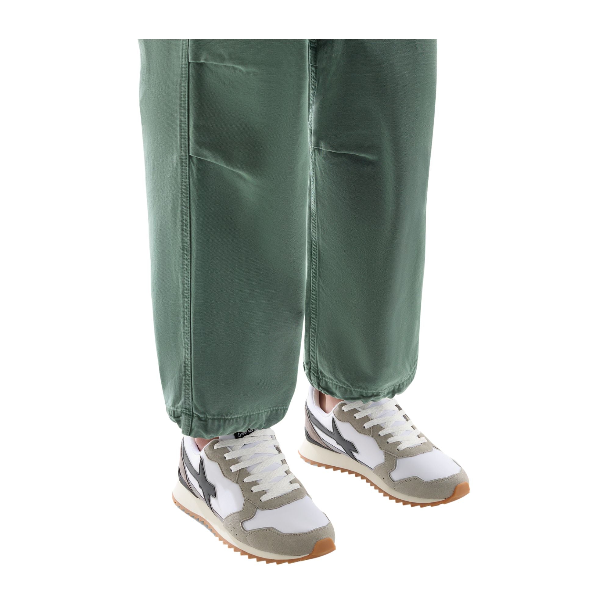 Sneakers Uomo Jet in tessuto tecnico e suede Bianco/Grigio