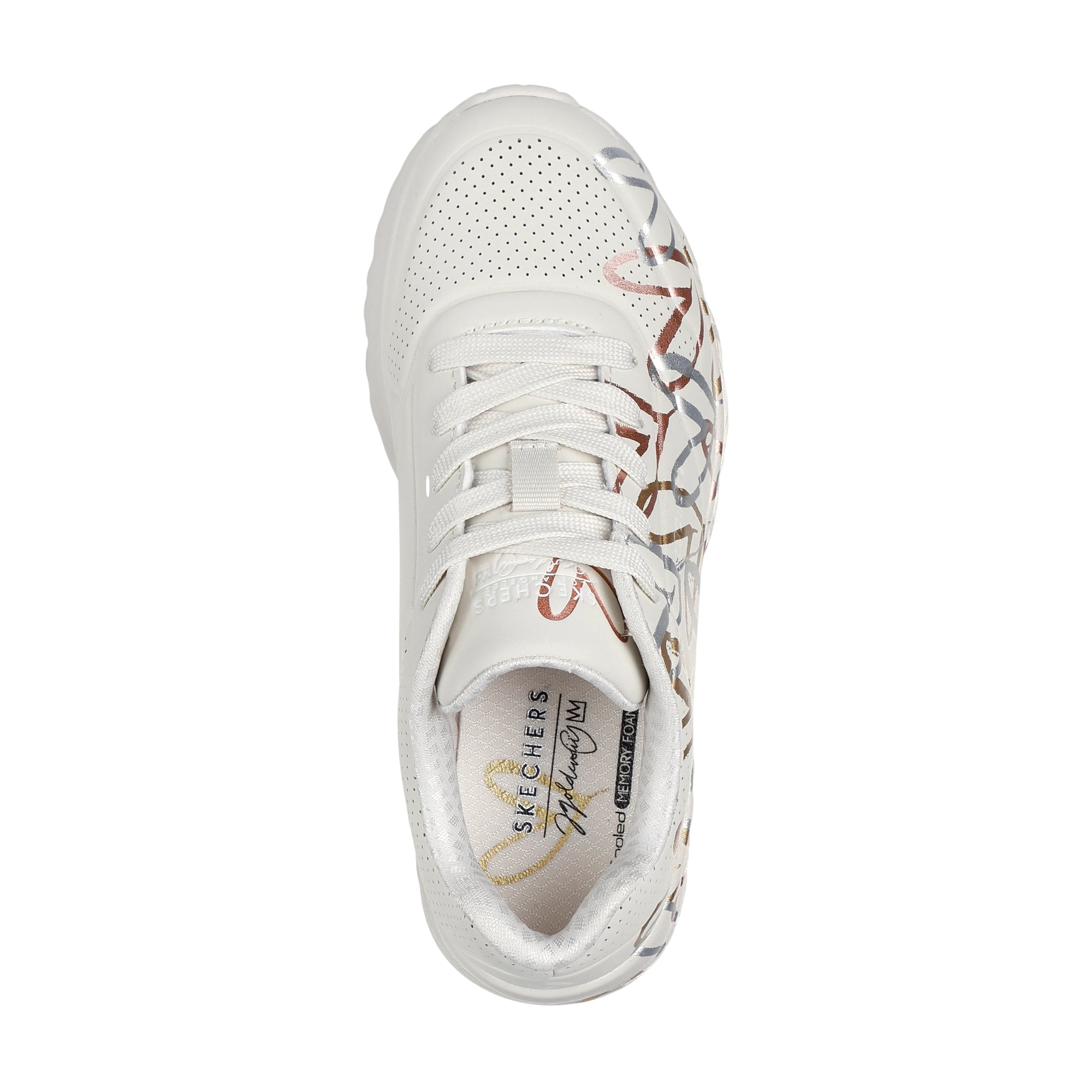 Sneakers Junior UNO Lite - Metallic Love Bianco