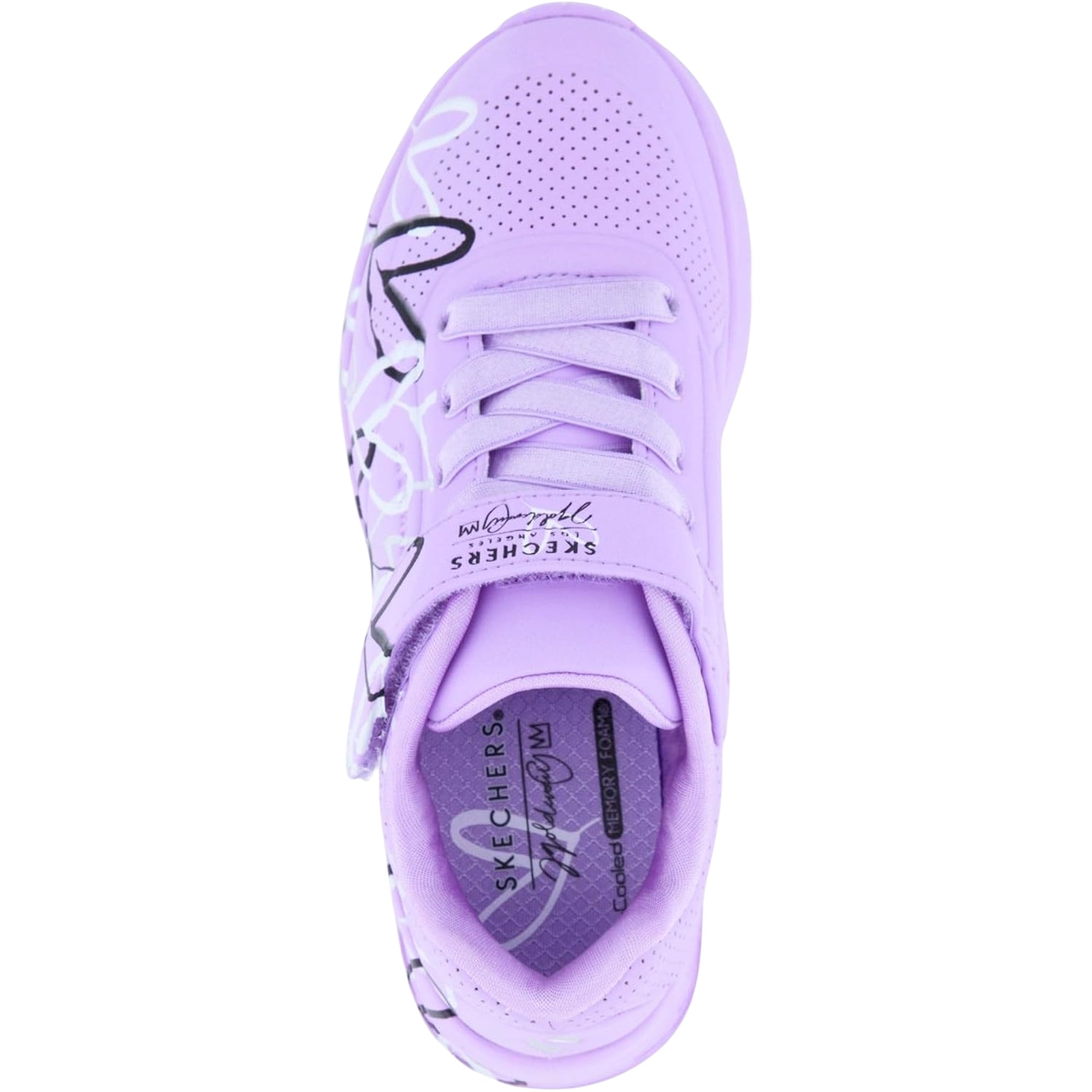 Sneakers Junior Uno Lite - Love Levitate con fantasia a cuori Bianca e Argento