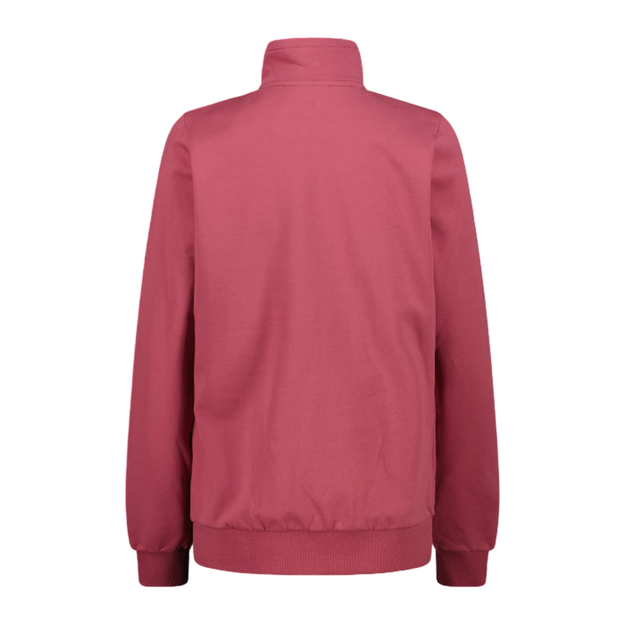 Felpa Donna in cotone elasticizzato rosa con zip retro