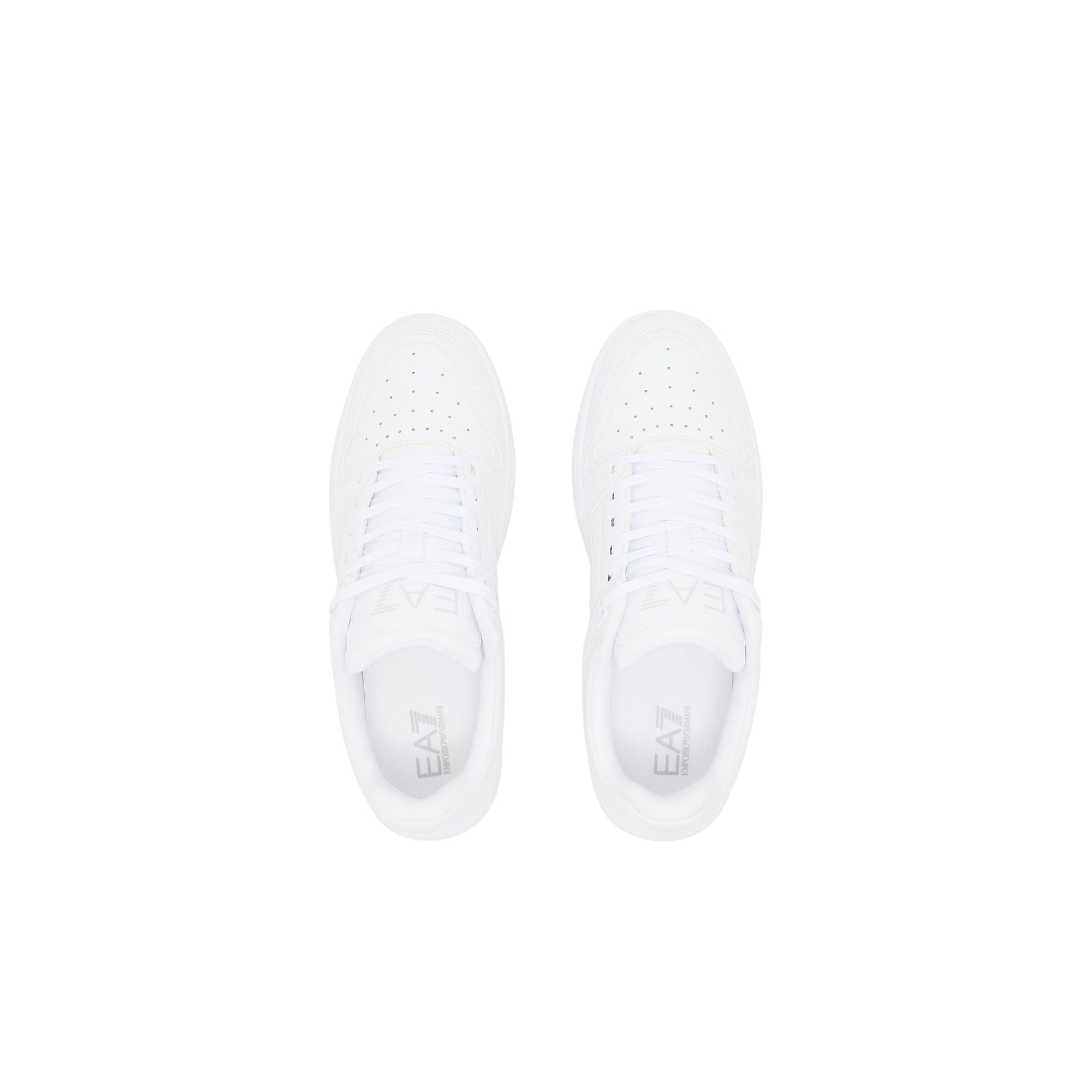 Sneakers Uomo Bianca, con punta tonda traforata