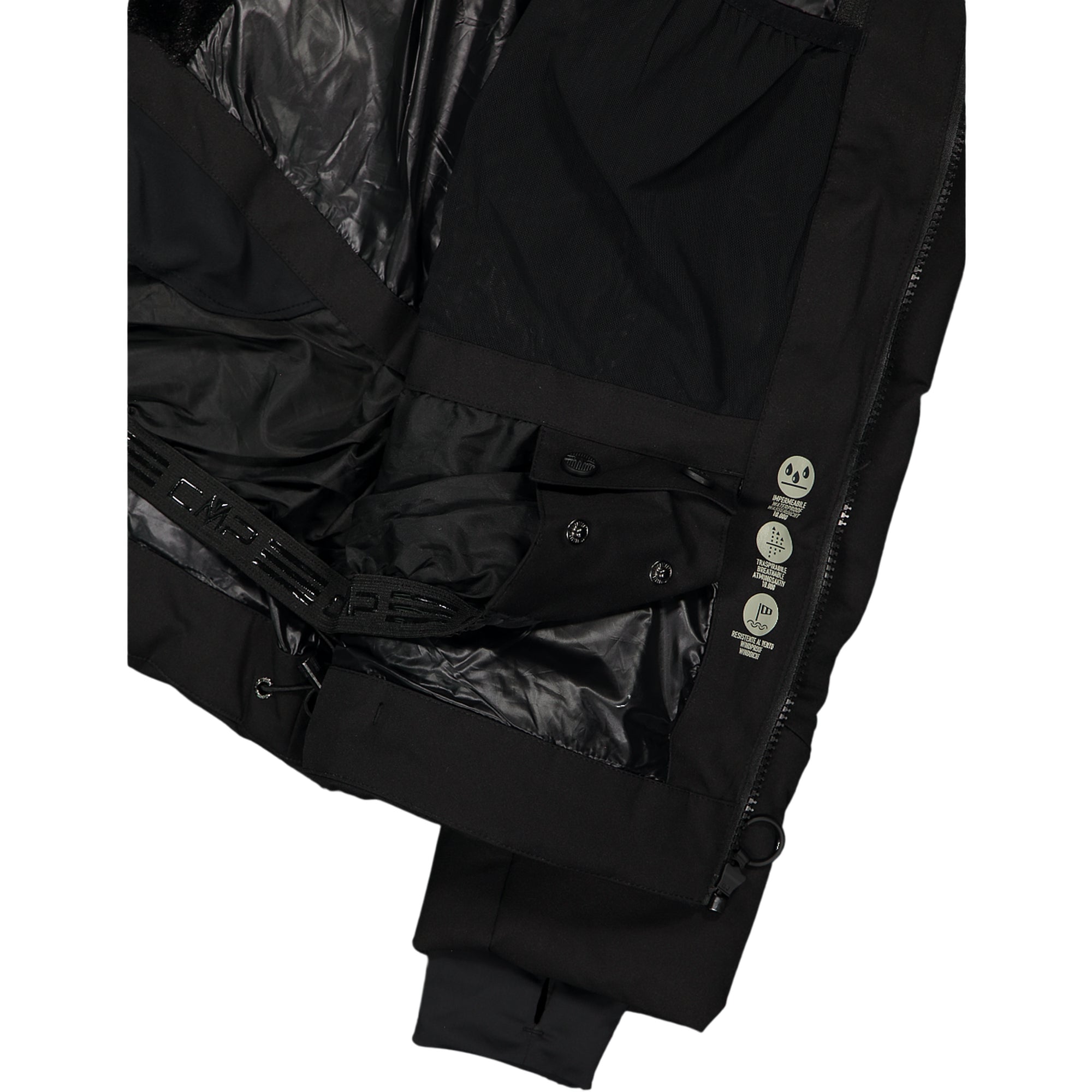 Giacca Donna Aprés Ski, con collo alto, cappuccio e trattamento idrorepellente