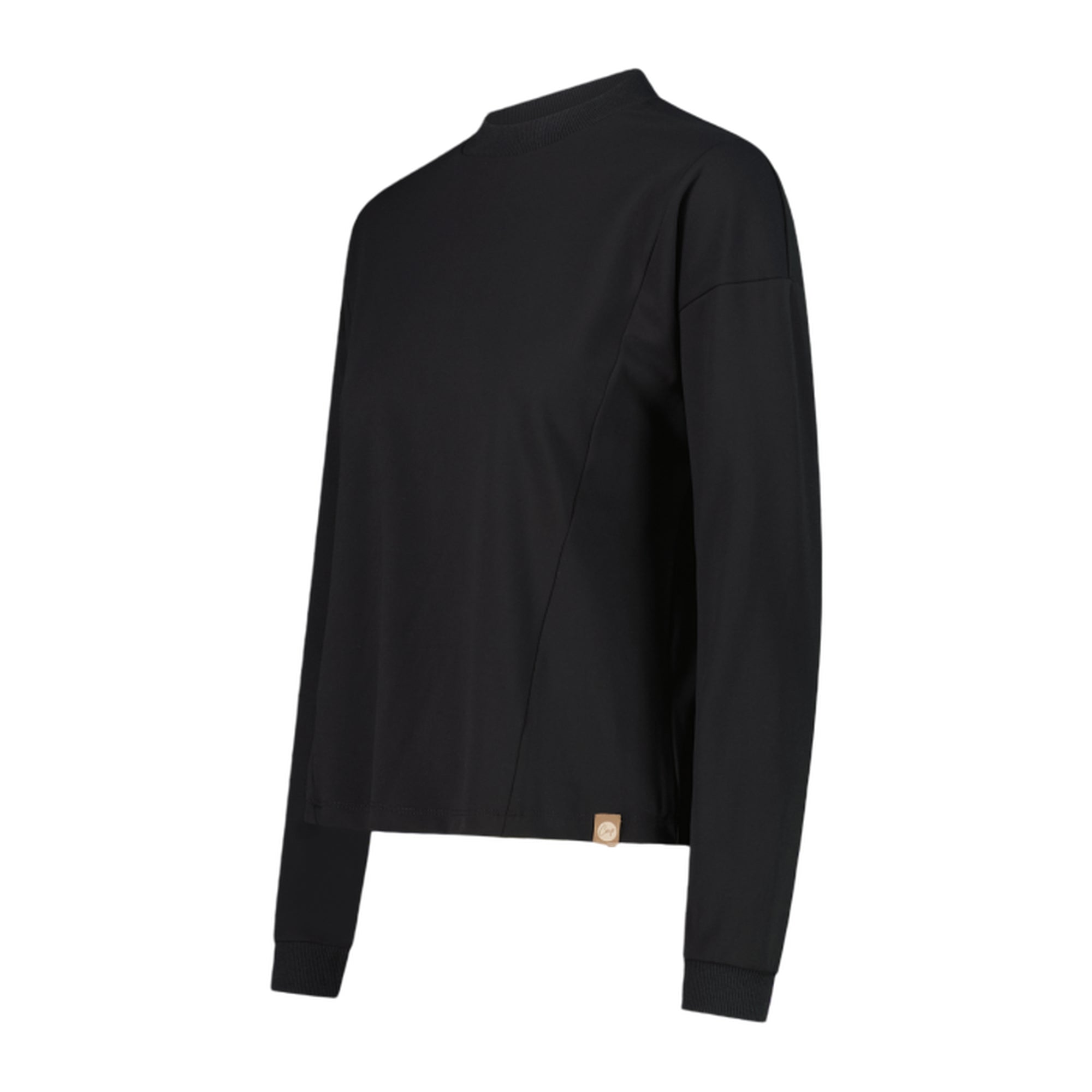 Felpa Donna Nera, con etichetta sul fondo e tecnologia Dry Function