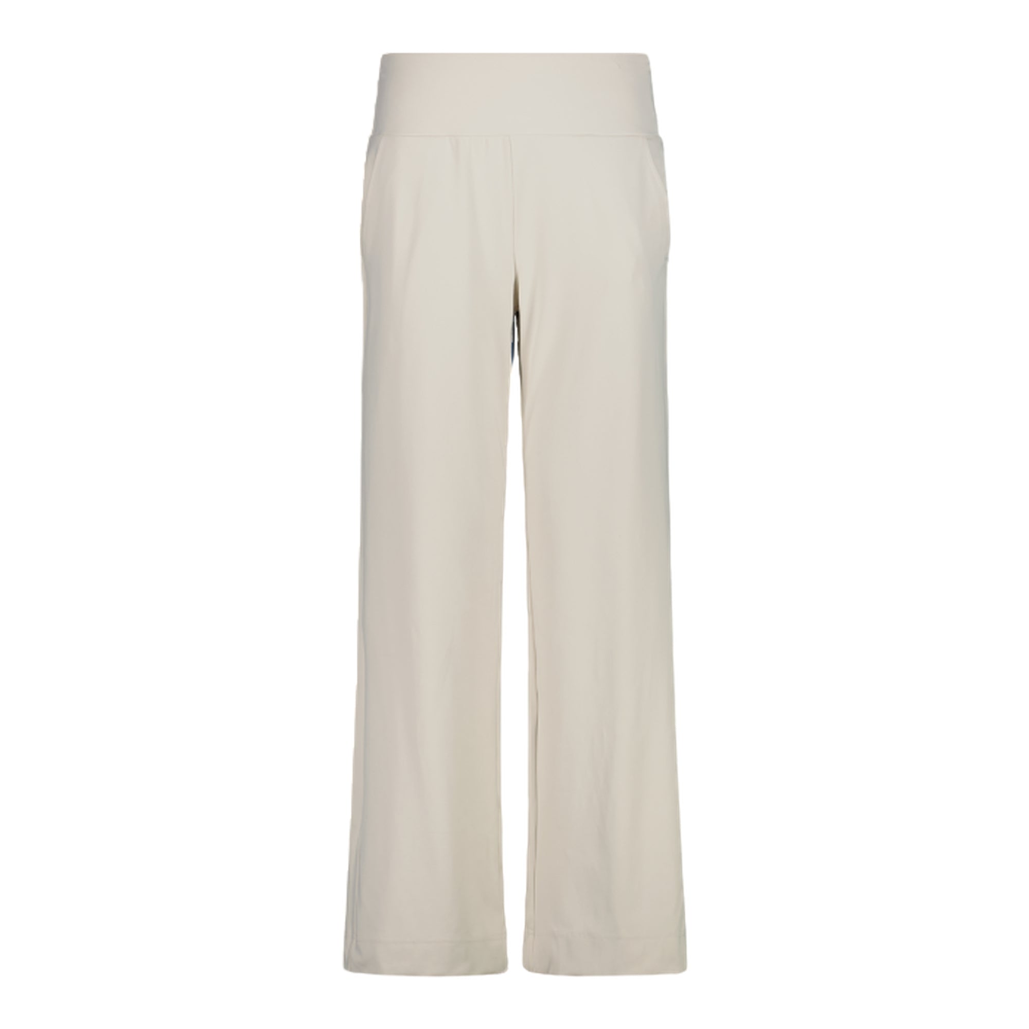 Pantalone Donna Bianco, con zip laterale e tasche a filo