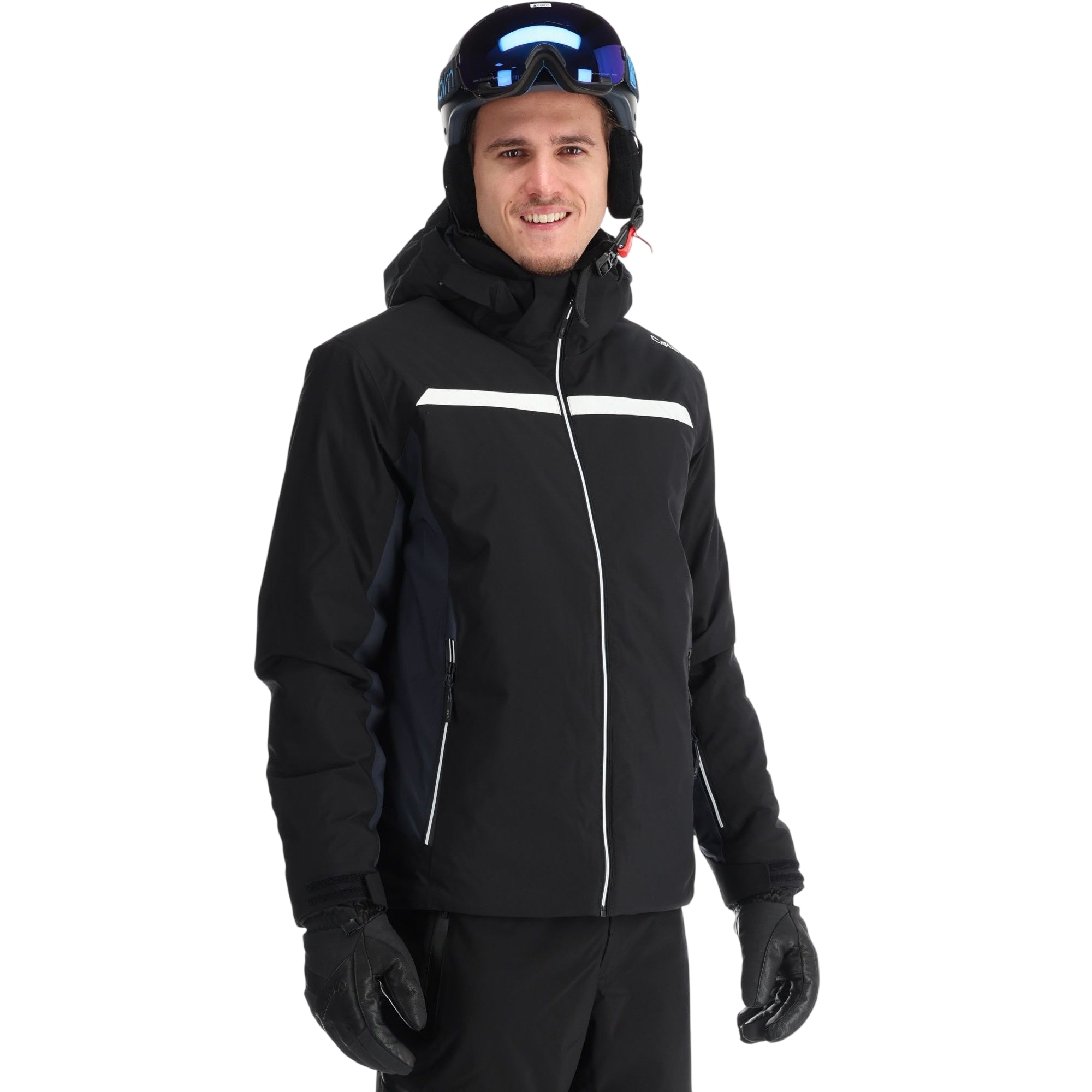 Giacca da sci Uomo in twill con cappuccio Nero