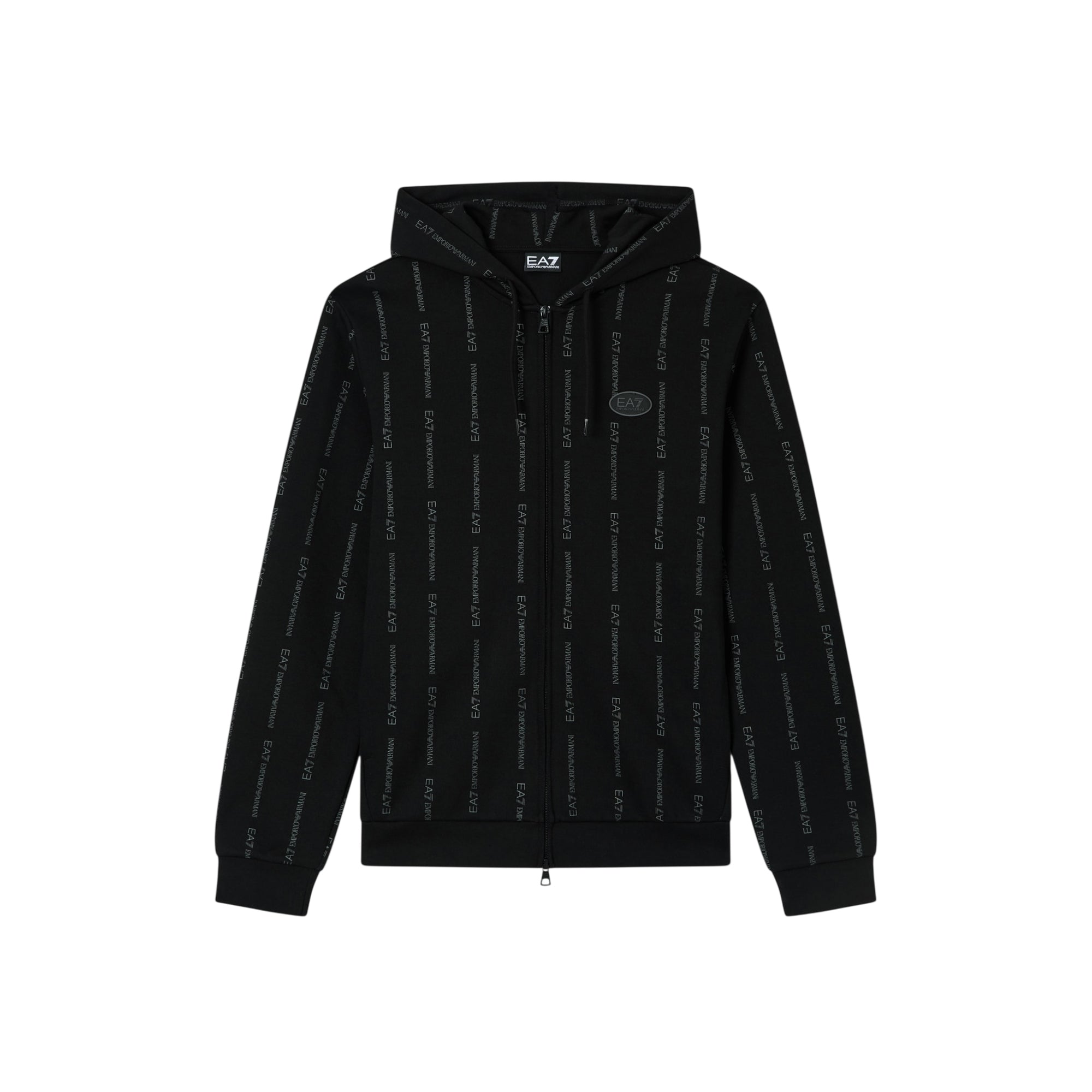 Felpa Uomo Nera Graphic Series, con motivo logo all over
