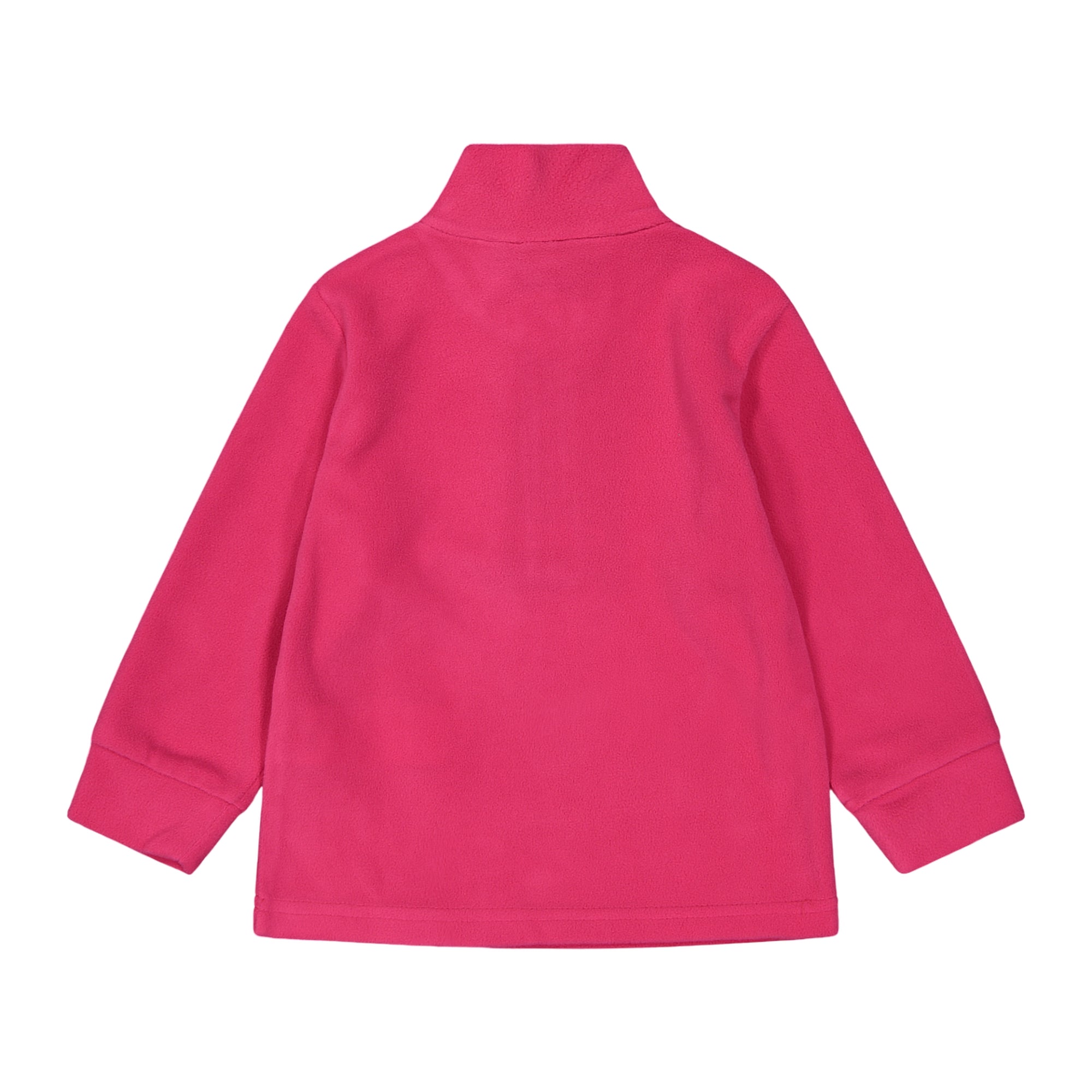 Pile Junior Fucsia, con mezza zip e logo ricamato