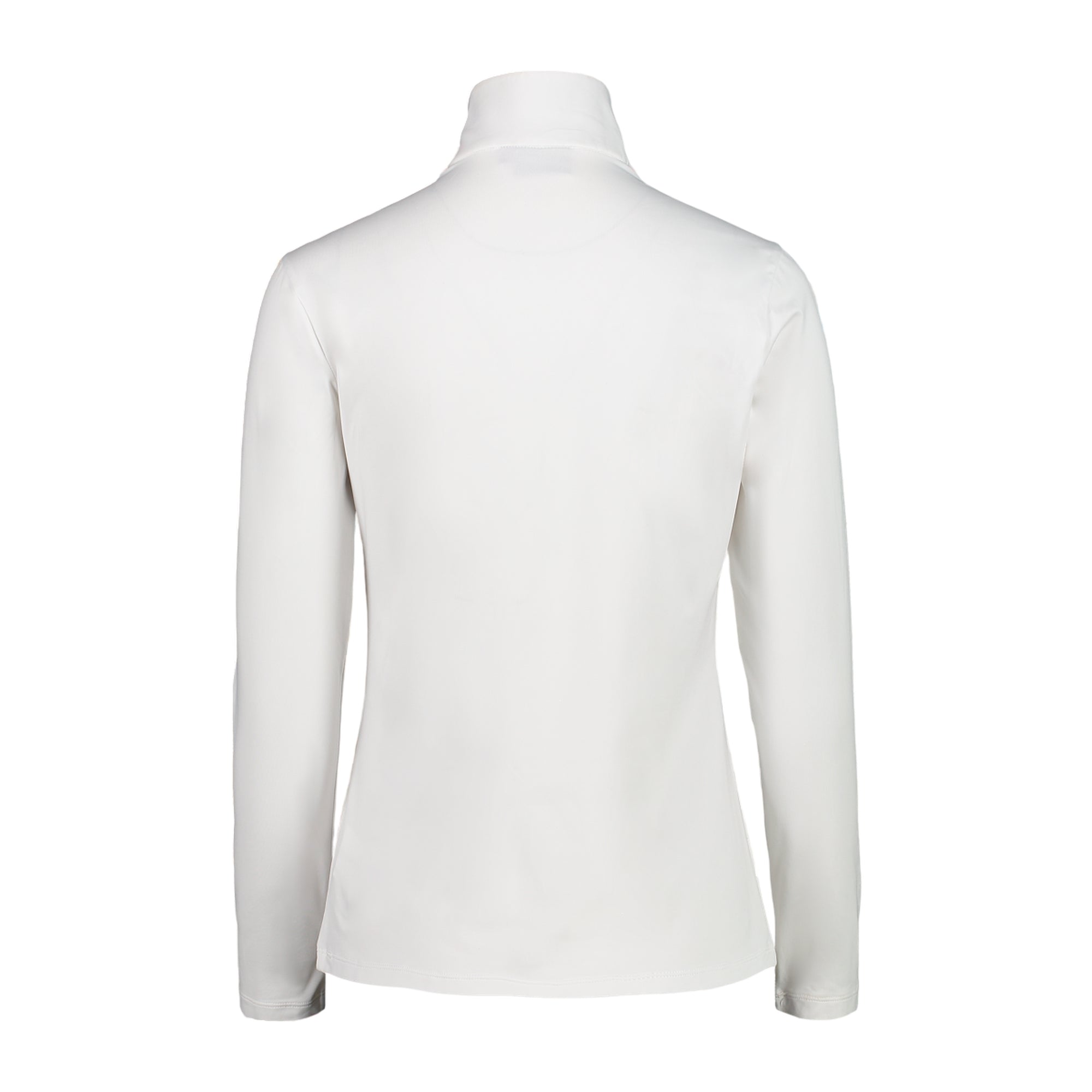 Pile Donna Bianco, con mezza zip, morbido a contatto con la pelle