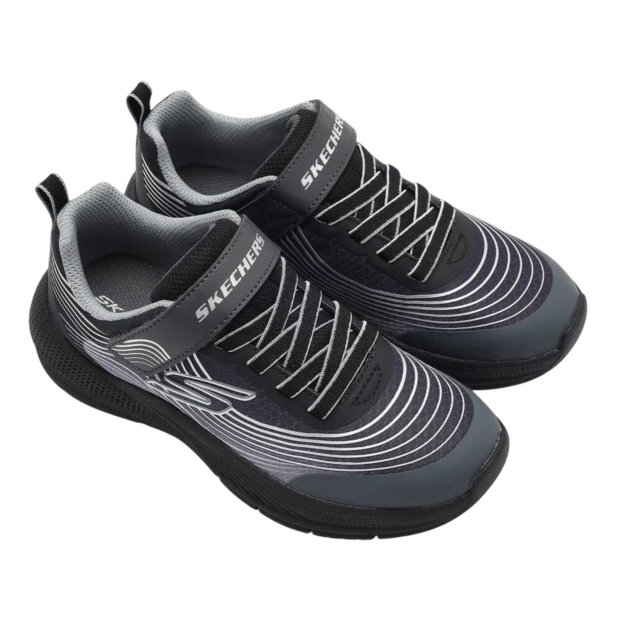 Sneakers Junior Microspec, con motivo a contrasto e velcro