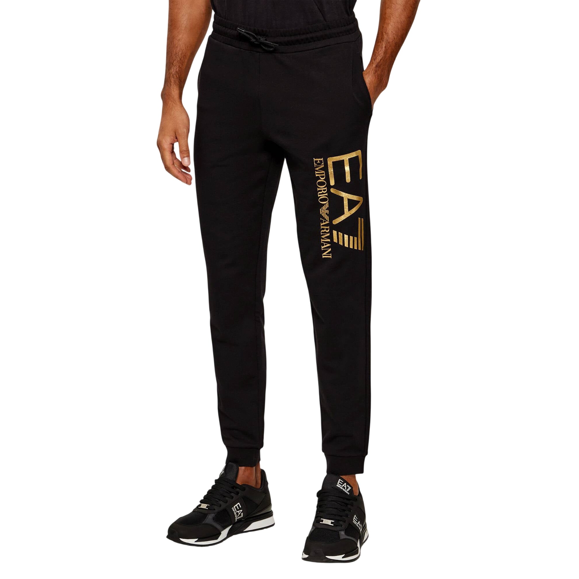 Pantalone Uomo in cotone, Core Big Logo, con elastico sul fondo