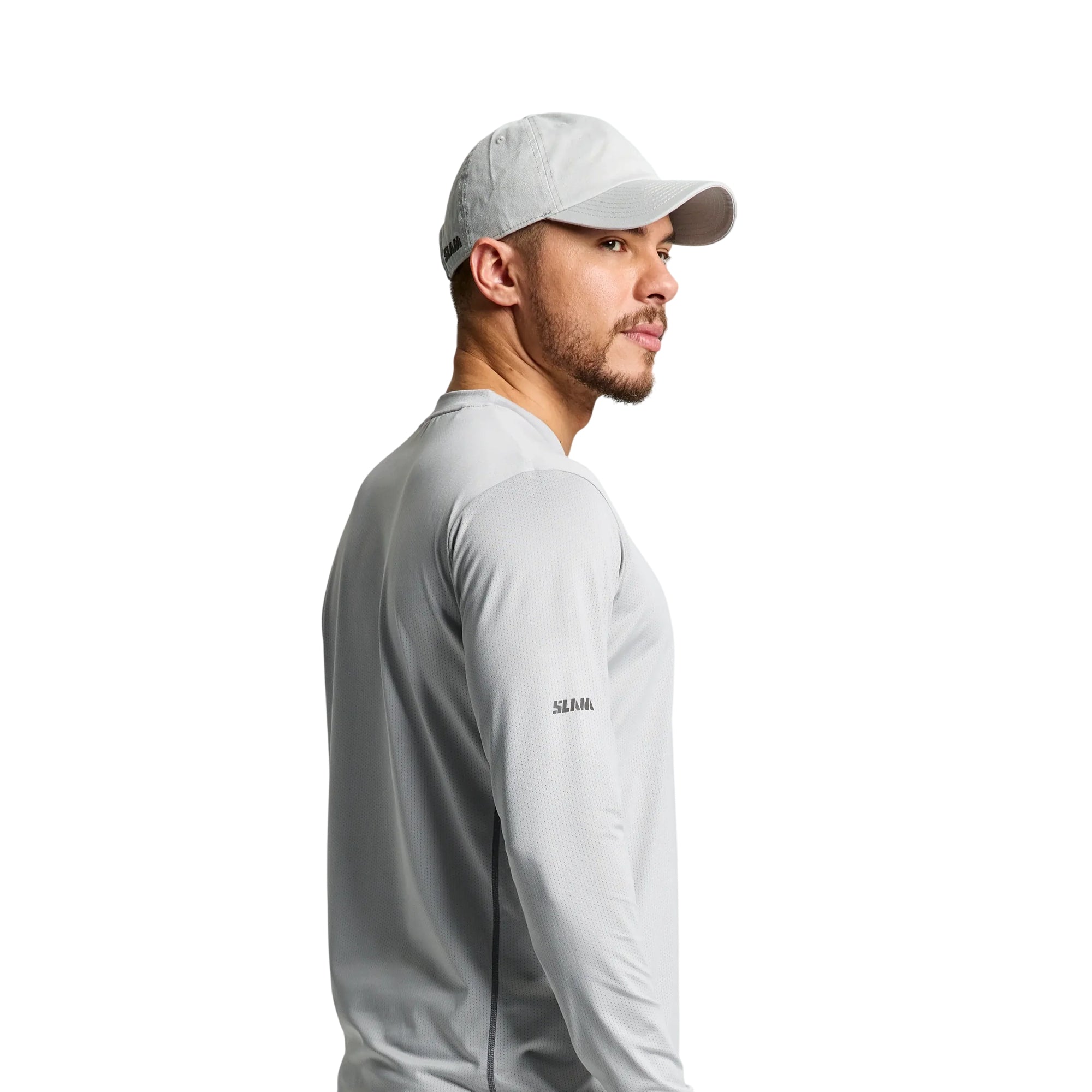 Cappello Uomo con visiera, Grigio chiaro, con cordino