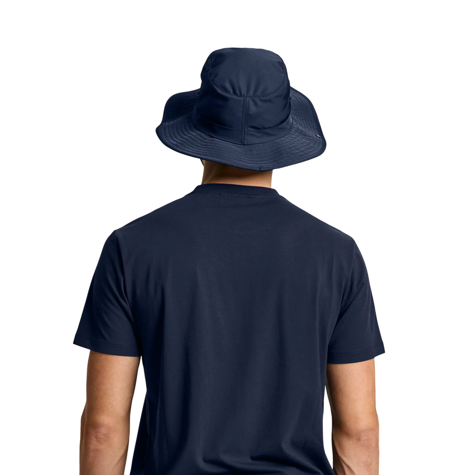 Cappello Uomo Brimmed Blu, idrorepellente, con cordino