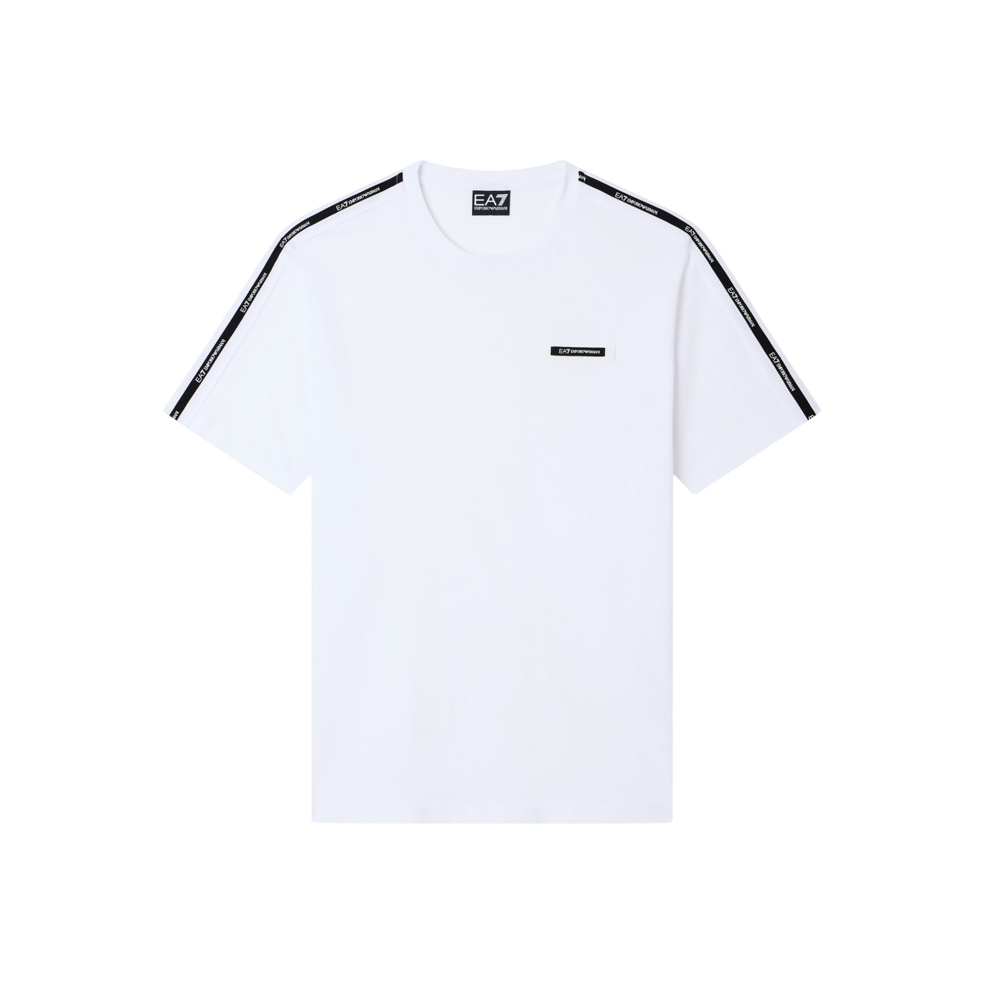T-shirt Uomo sportiva, girocollo, con logo tape